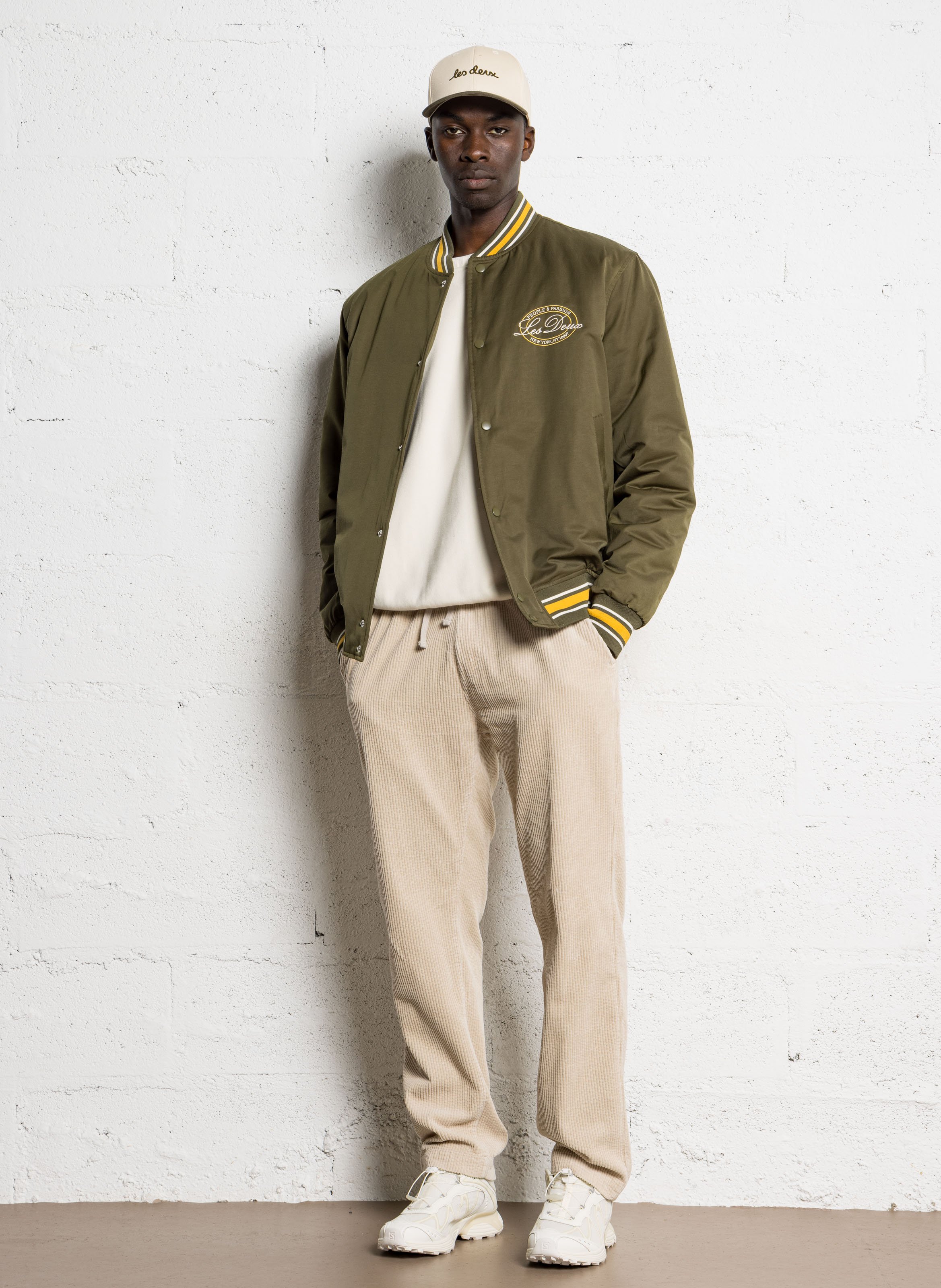 Blouson teddy col rond LES DEUX Kaki