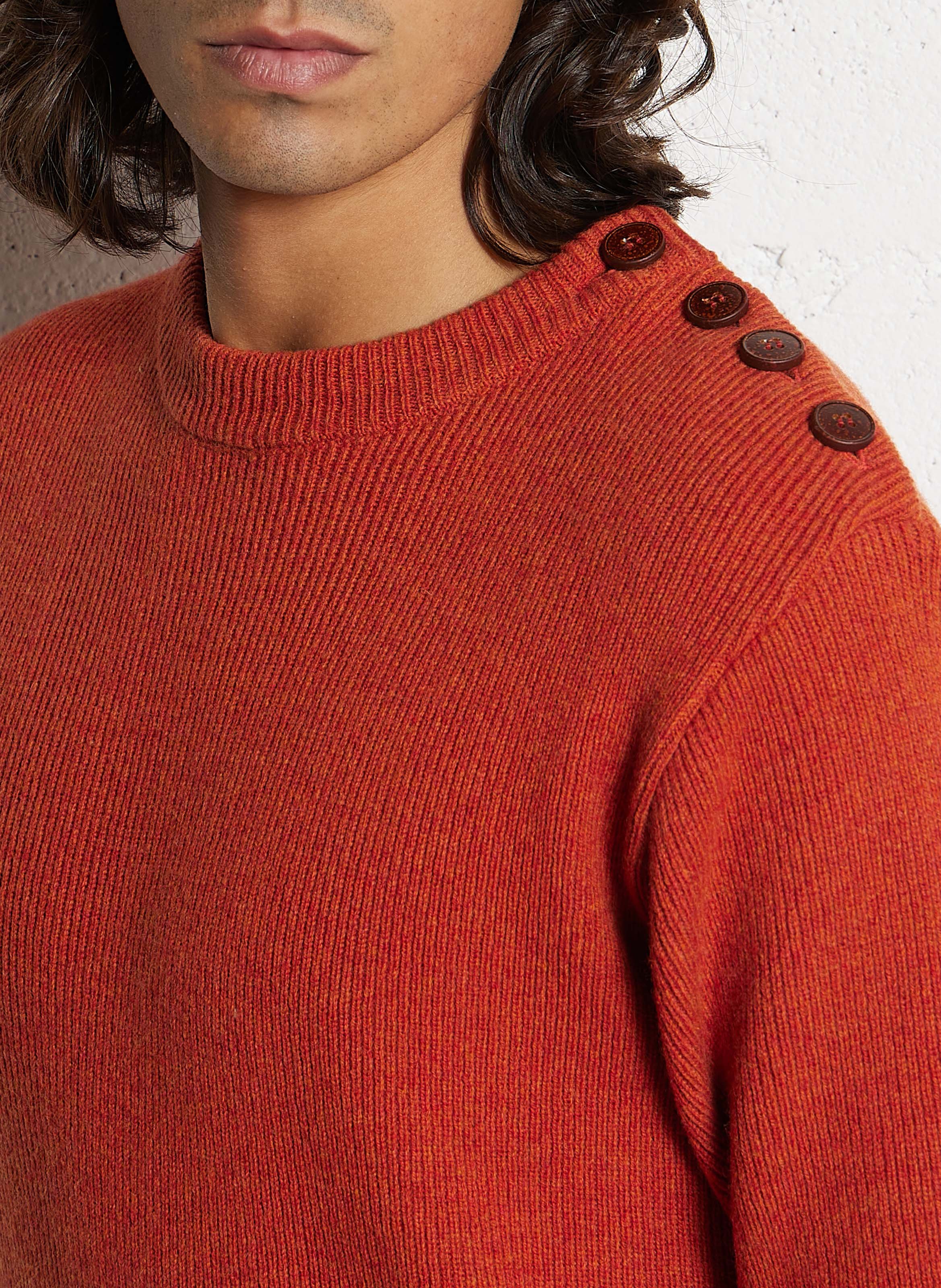 Pull col rond en laine d'agneau  ARMOR LUX Rouge