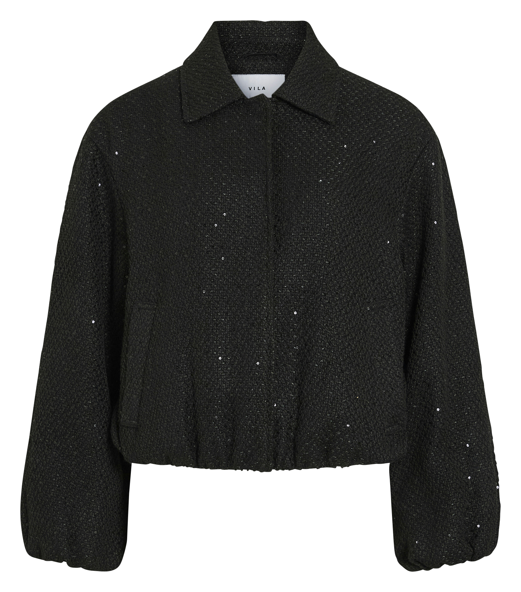 Veste oversize col classique en maille VILA Noir