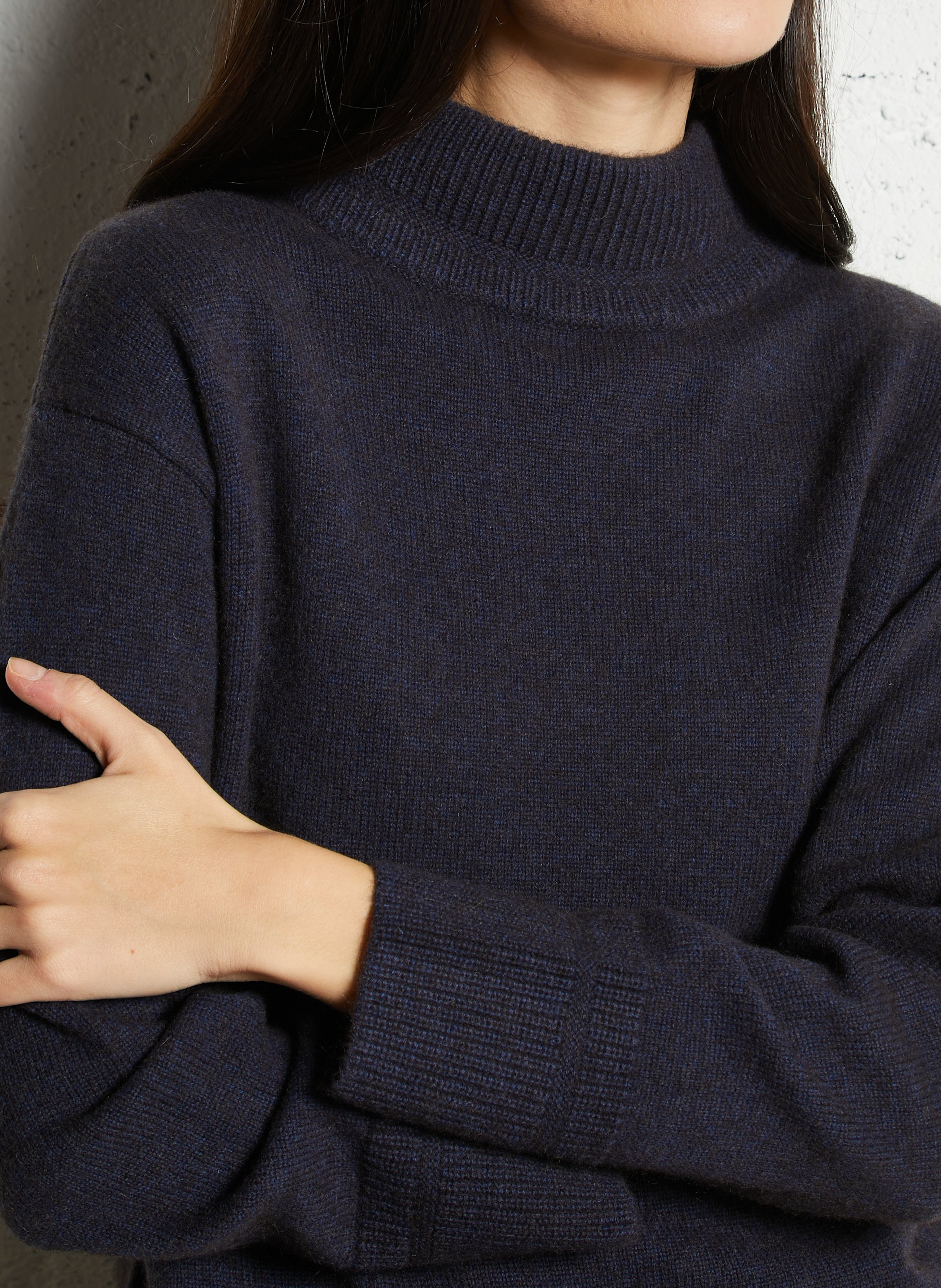 Pull col montant en laine MAISON 123 Bleu