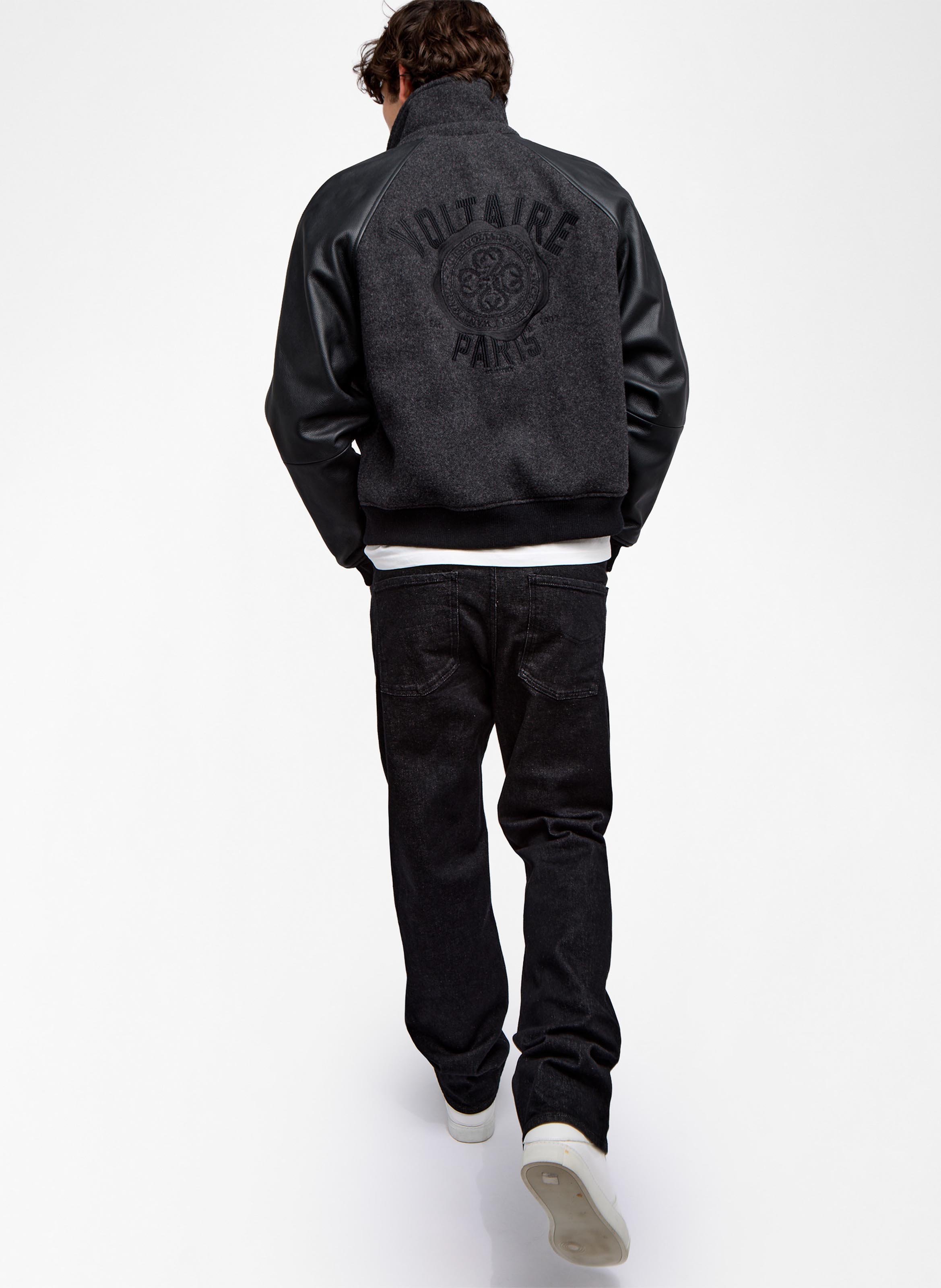 Straight classic collar jacket in blended wool ZADIG&VOLTAIRE Grey