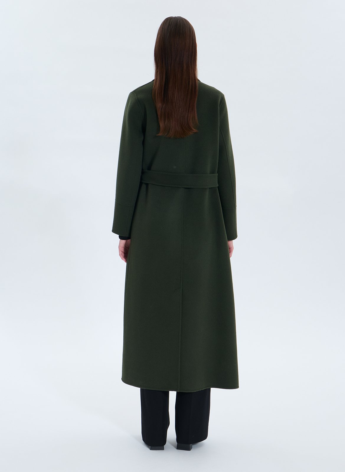Long wool tailored coat ZAPA Khaki