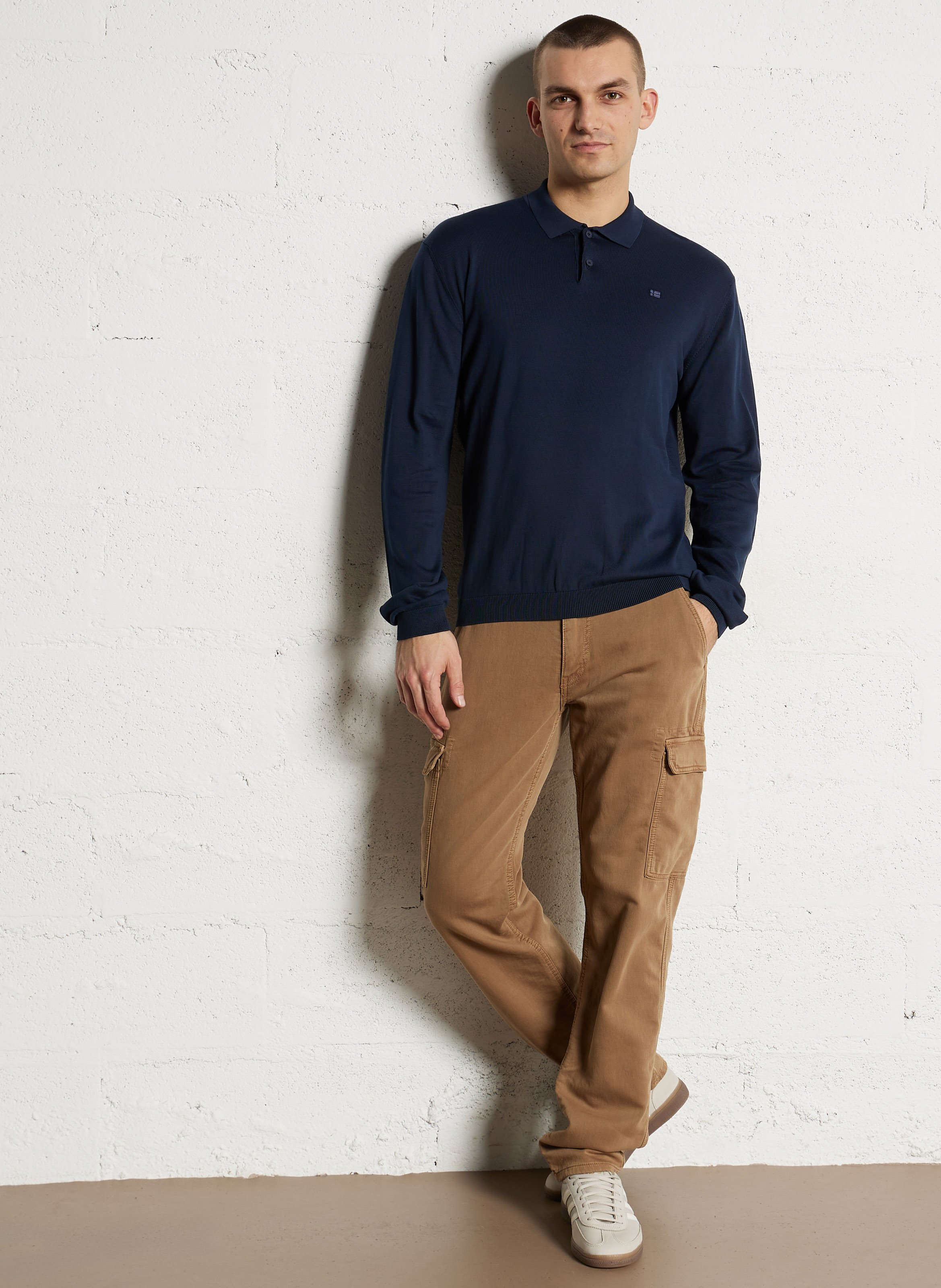 Baumwollpullover mit Polokragen NAPAPIJRI Blau