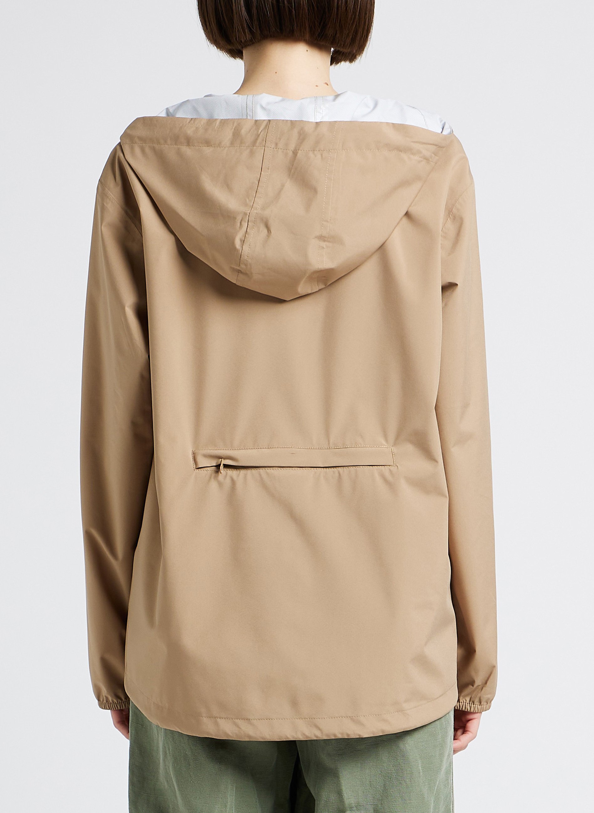 Korte regenjas met capuchon FLOTTE Beige