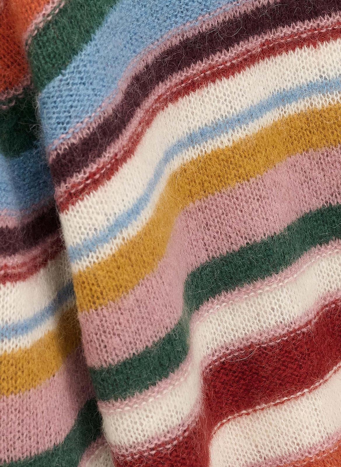 Ruimvallende, gestreepte trui | wolblend BA&SH Veelkleurig