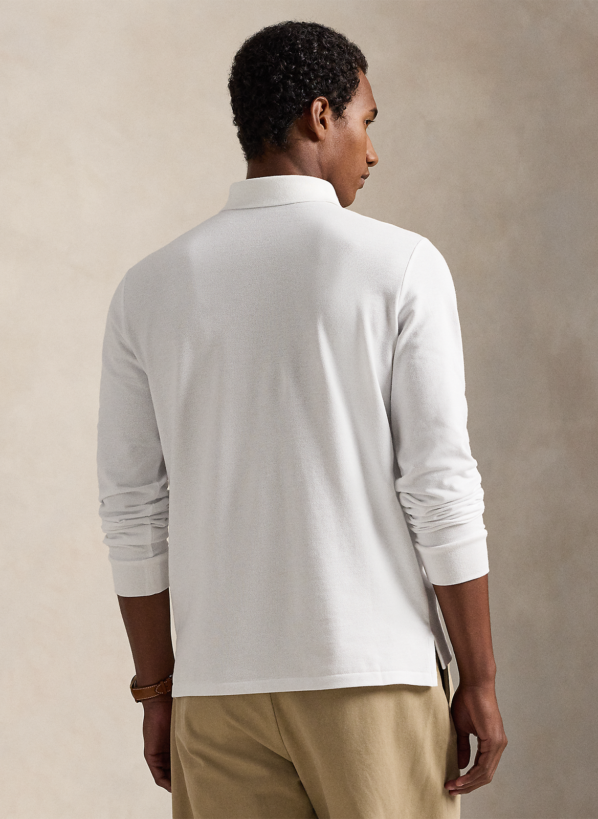 Langärmliges Poloshirt aus Baumwoll-Piqué, Regular Fit POLO RALPH LAUREN Weiss