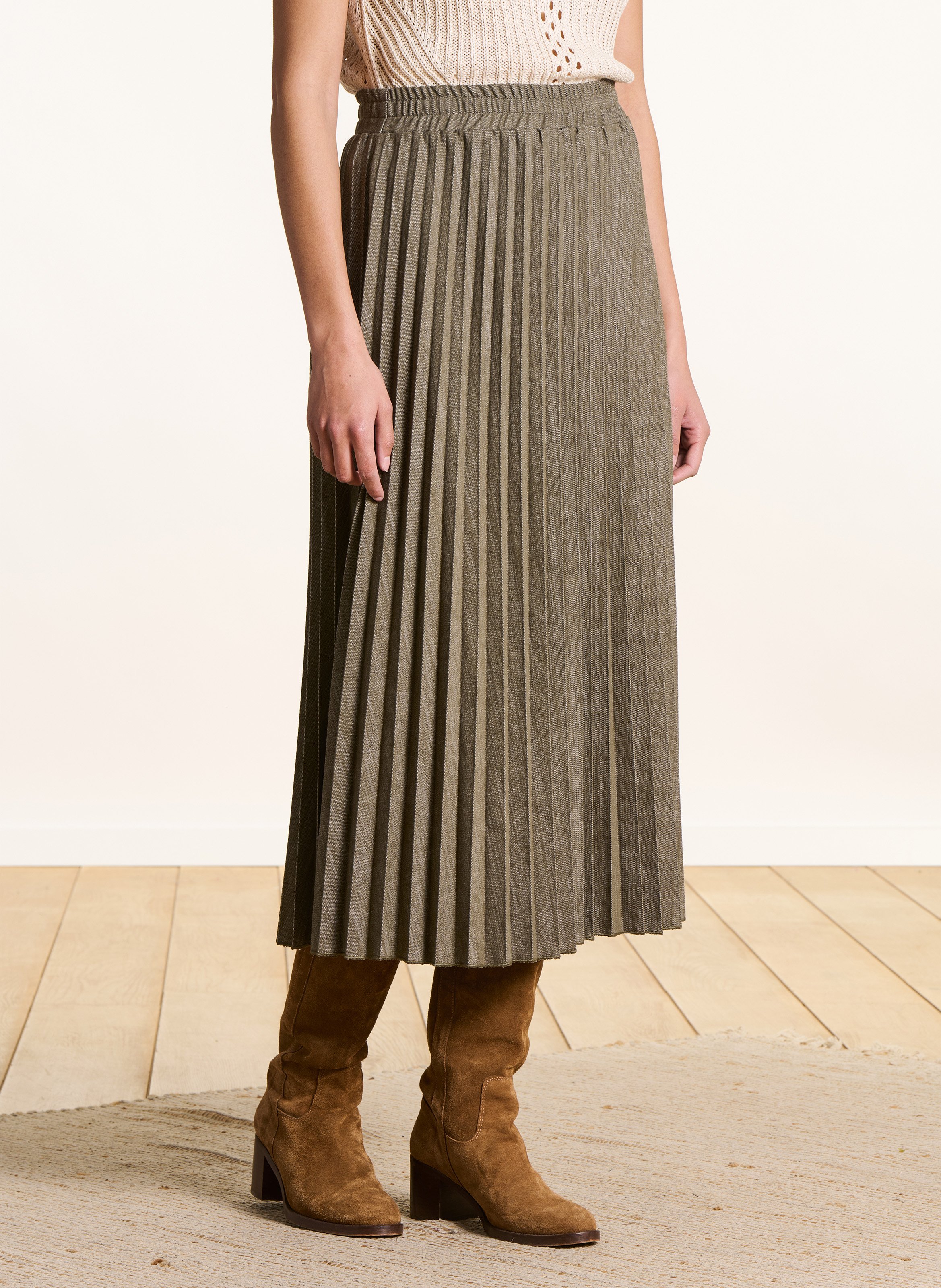 Ausgestellter Denim-Rock aus Baumwollmischung LA FEE MARABOUTEE