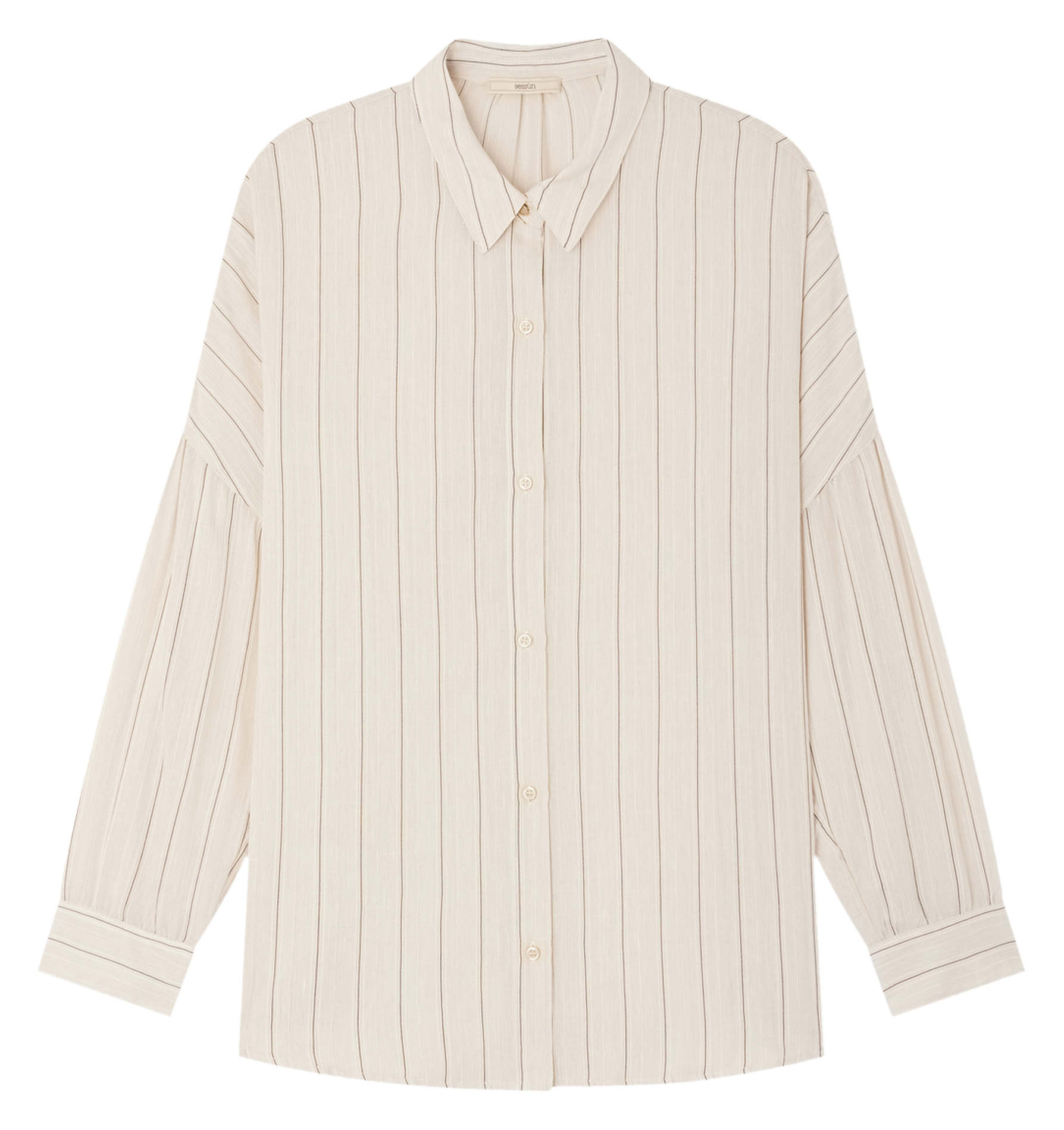 Chemise ample col classique Beige