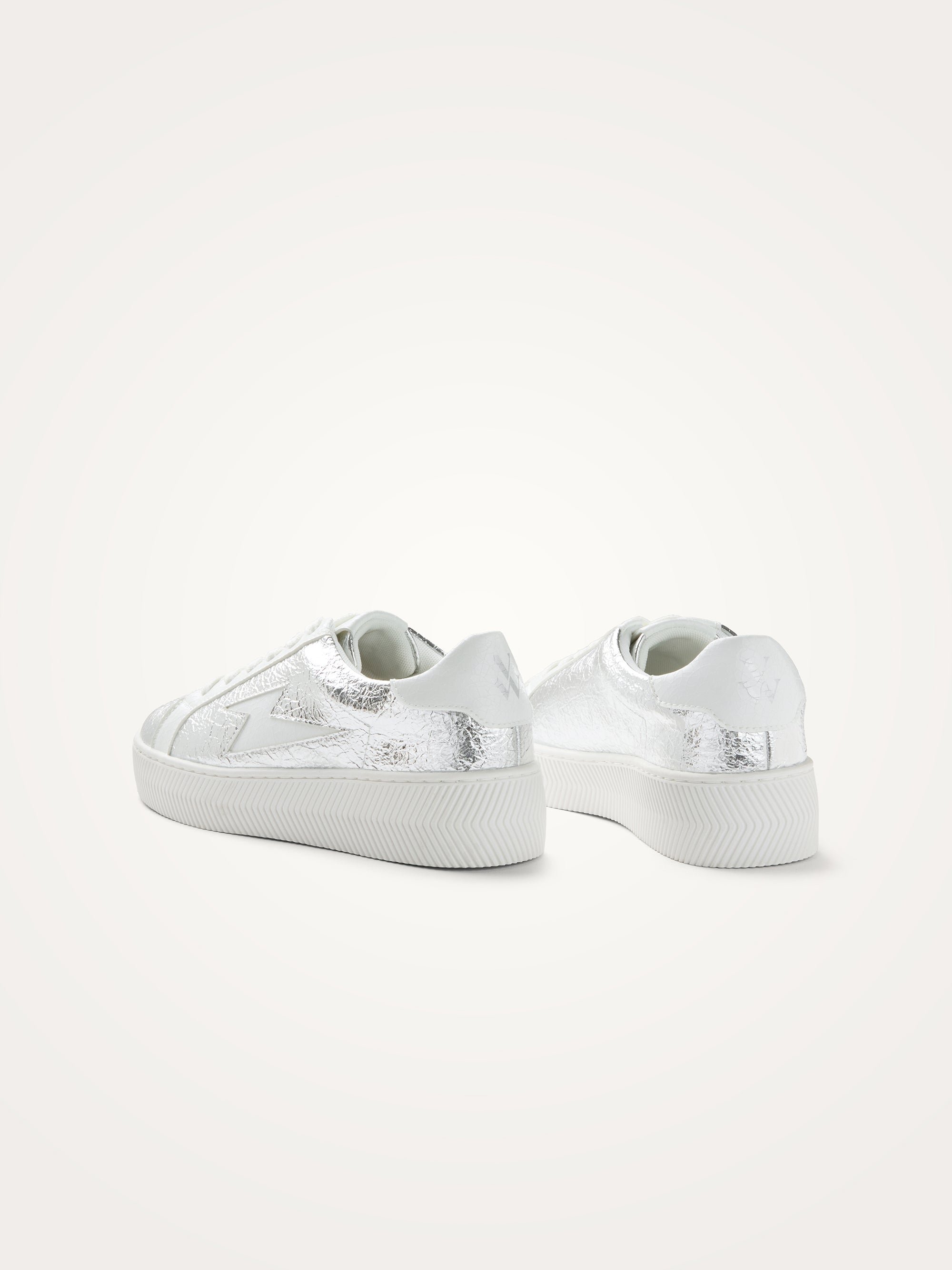 Sneakers with lightning bolt laces VANESSA WU Silver