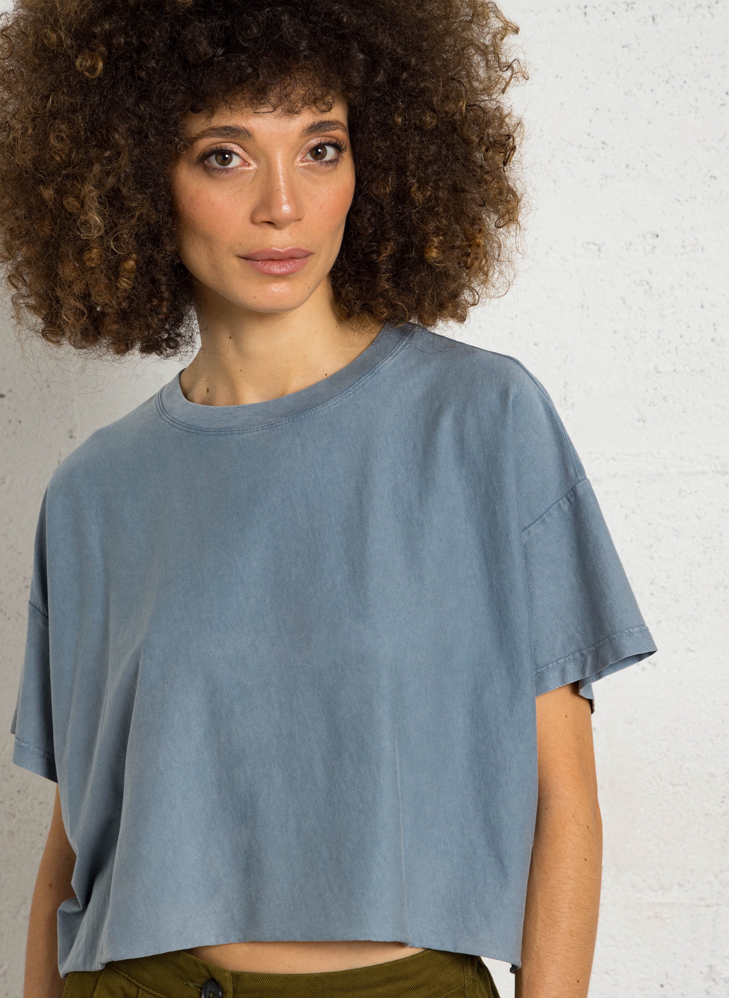 Short oversized plain cotton T-shirt BELLEROSE