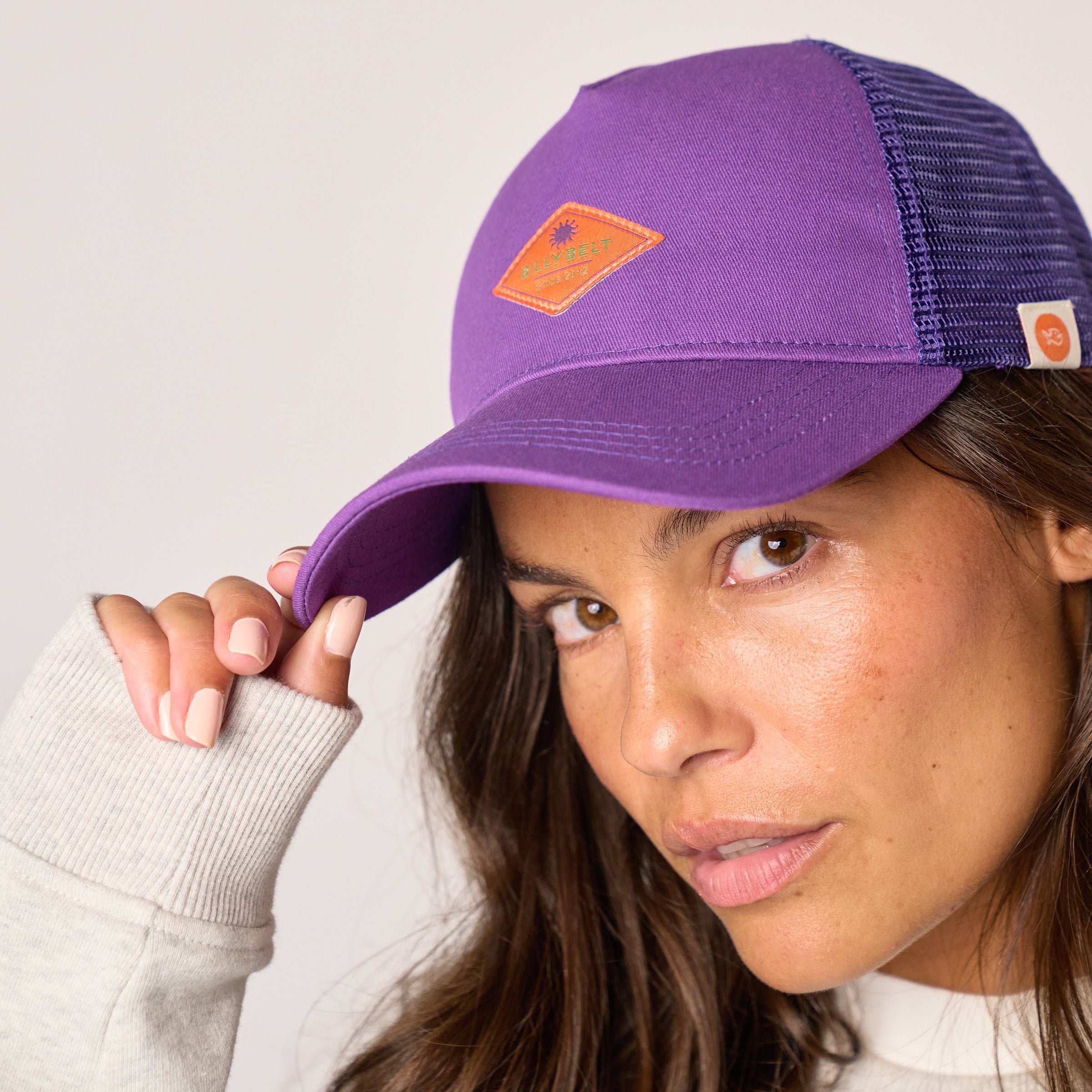 Cotton Trucker Cap Purple