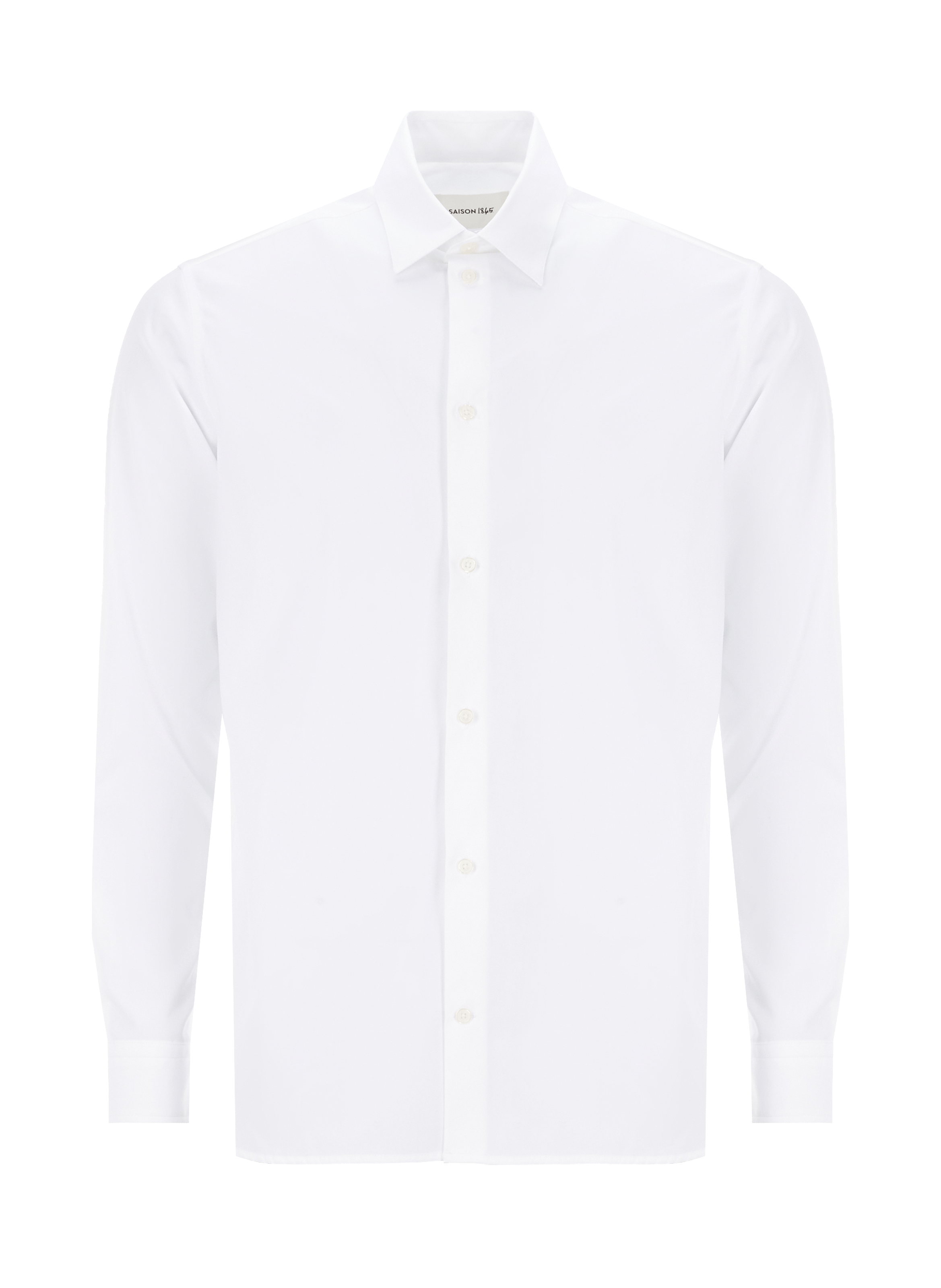 Cotton shirt with classic collar SAISON 1865 White
