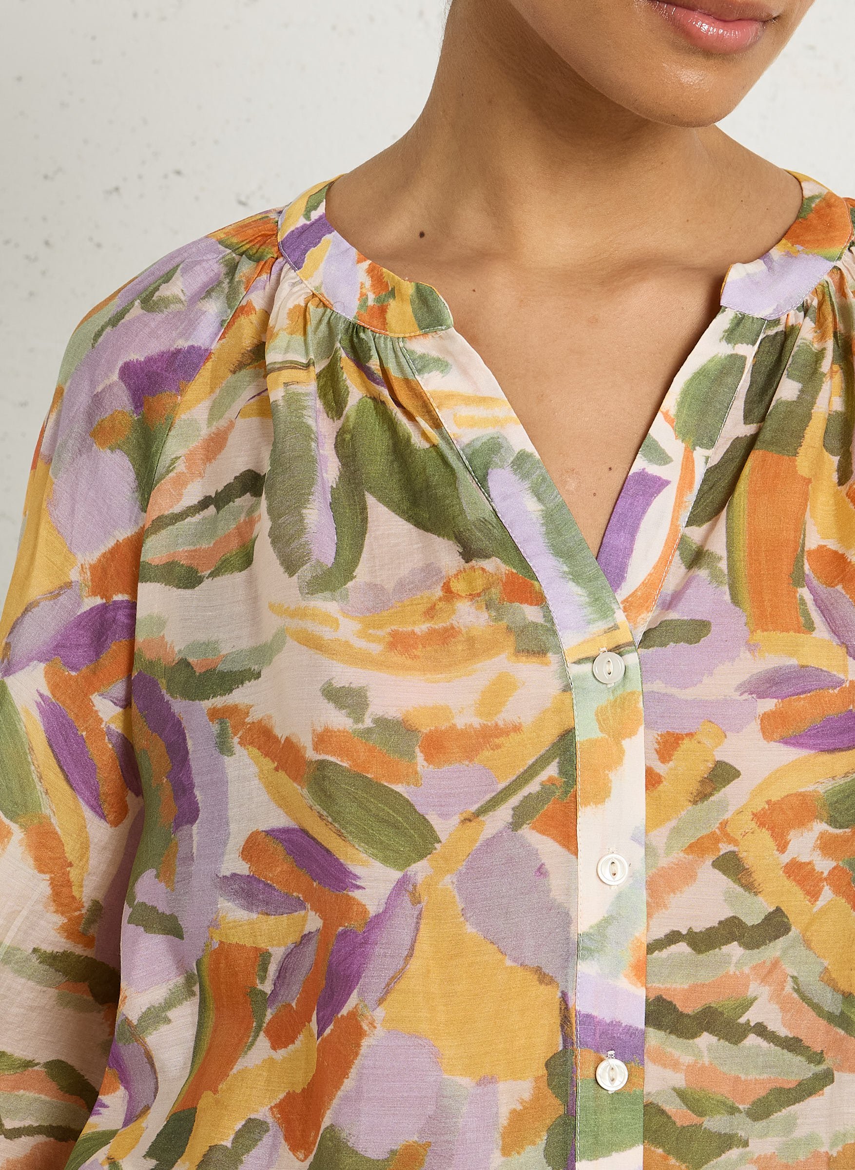 Chemise ample col tunisien SEE U SOON Kaki