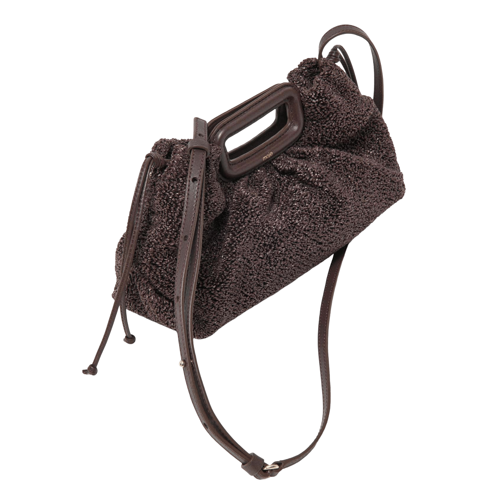 Sac bandoulière uni MAJE Marron