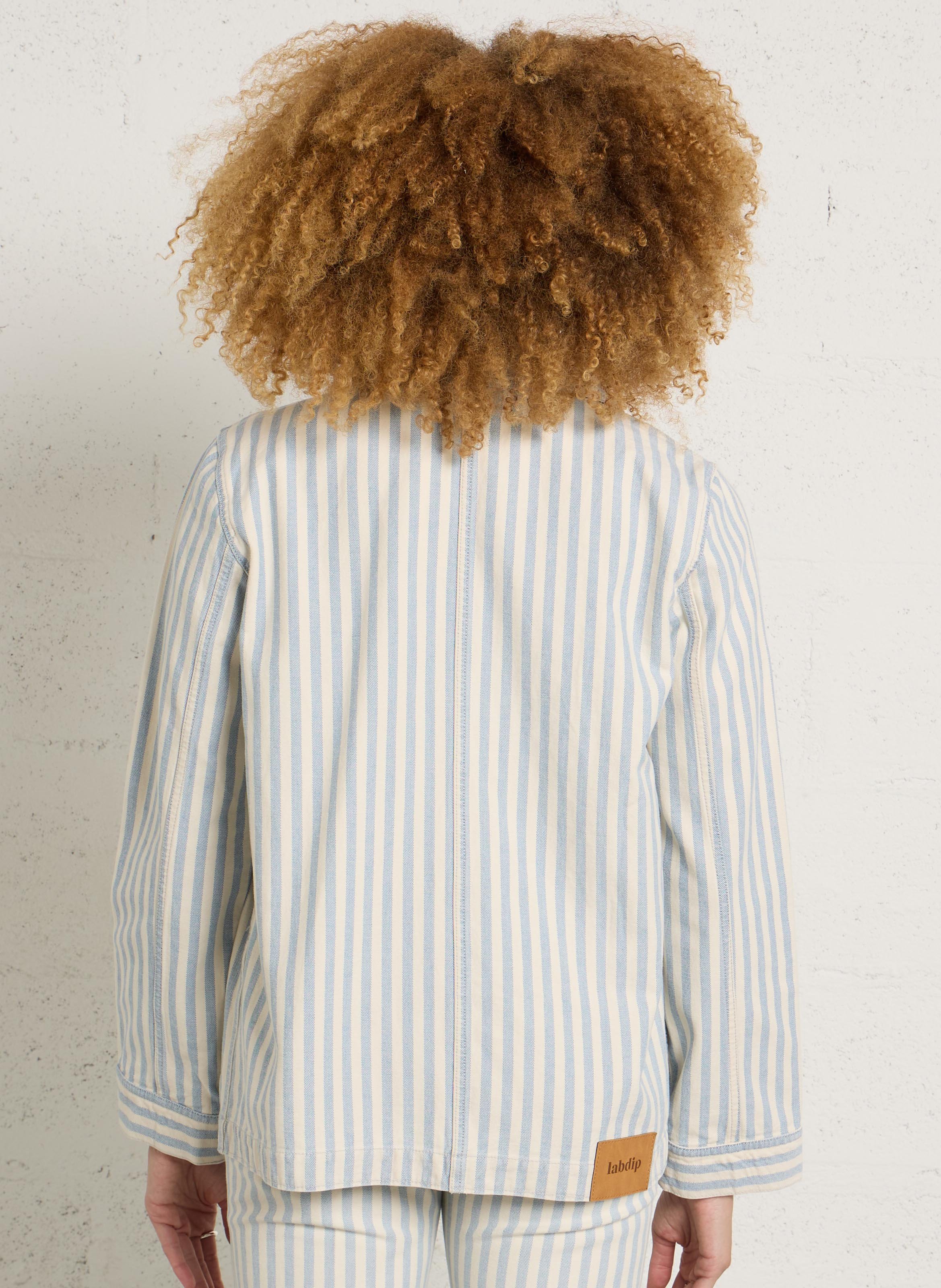 Veste col classique en coton LAB DIP Bleu