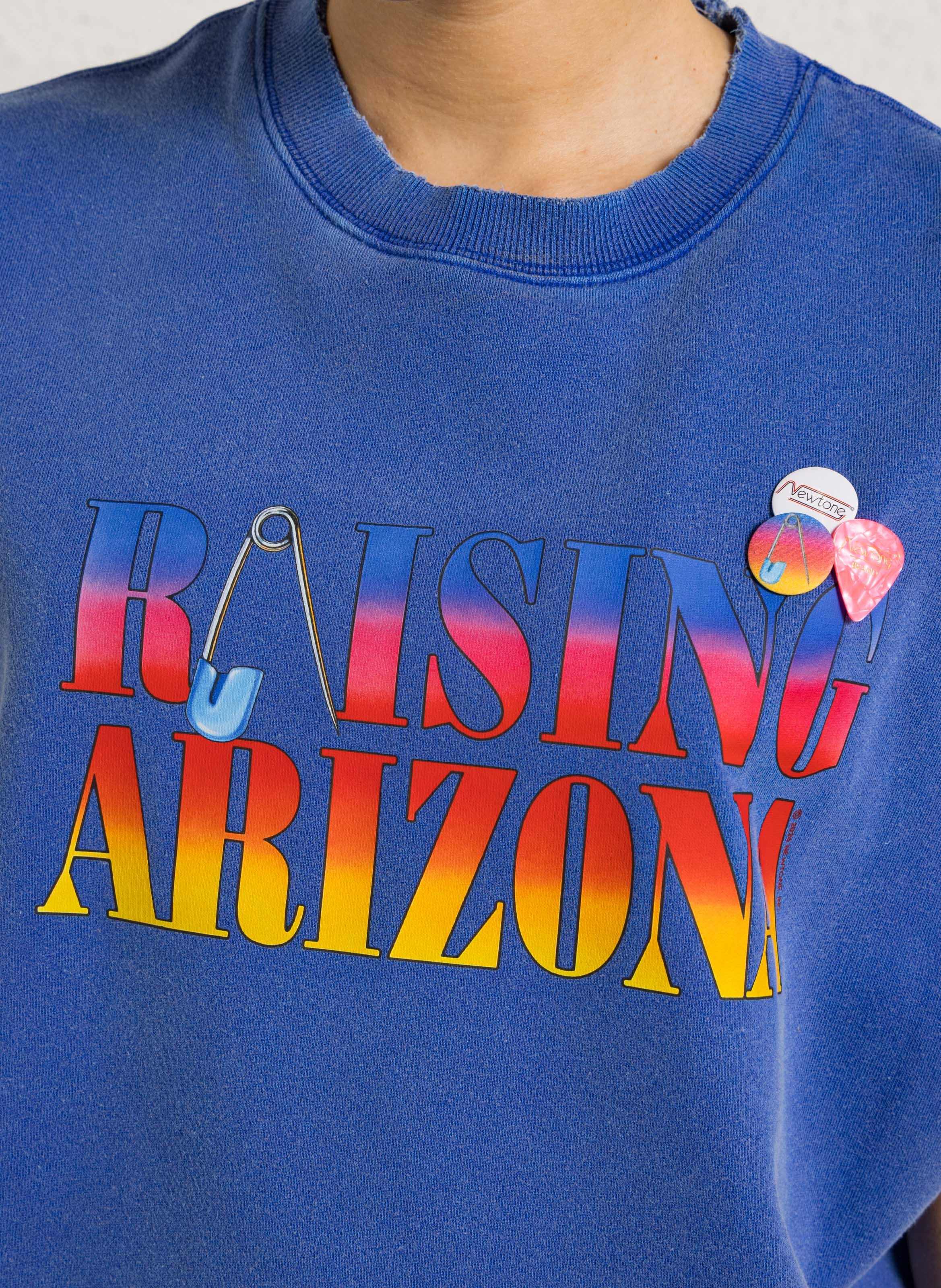 Cotton-mix round-neck sweatshirt NEWTONE Blue