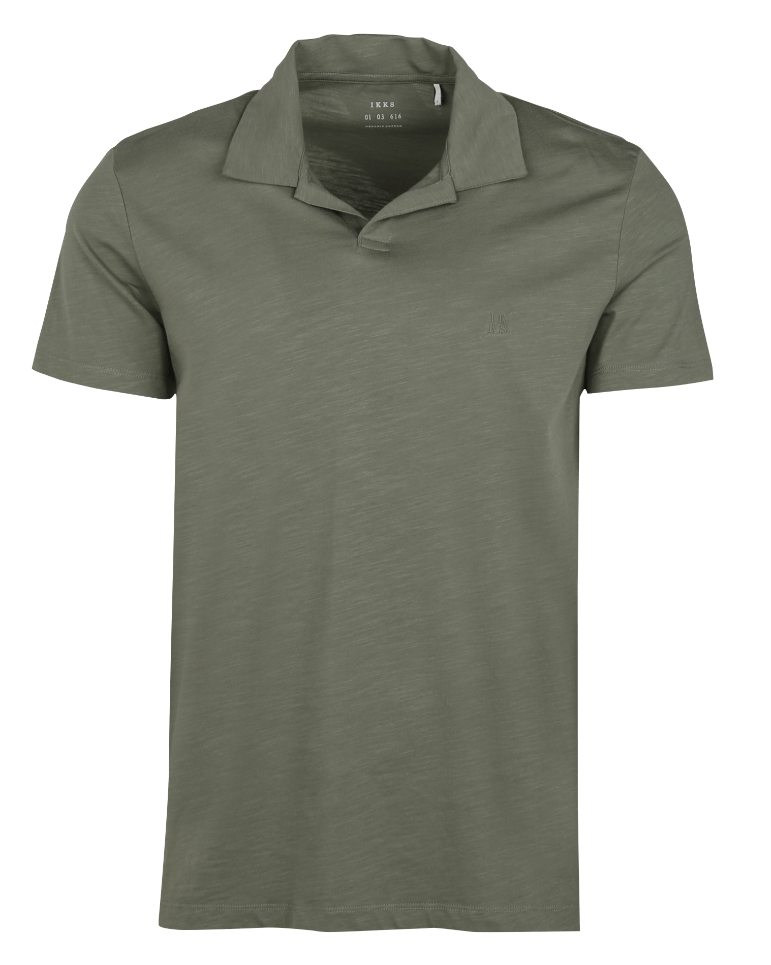 Short-sleeved plain polo IKKS Khaki