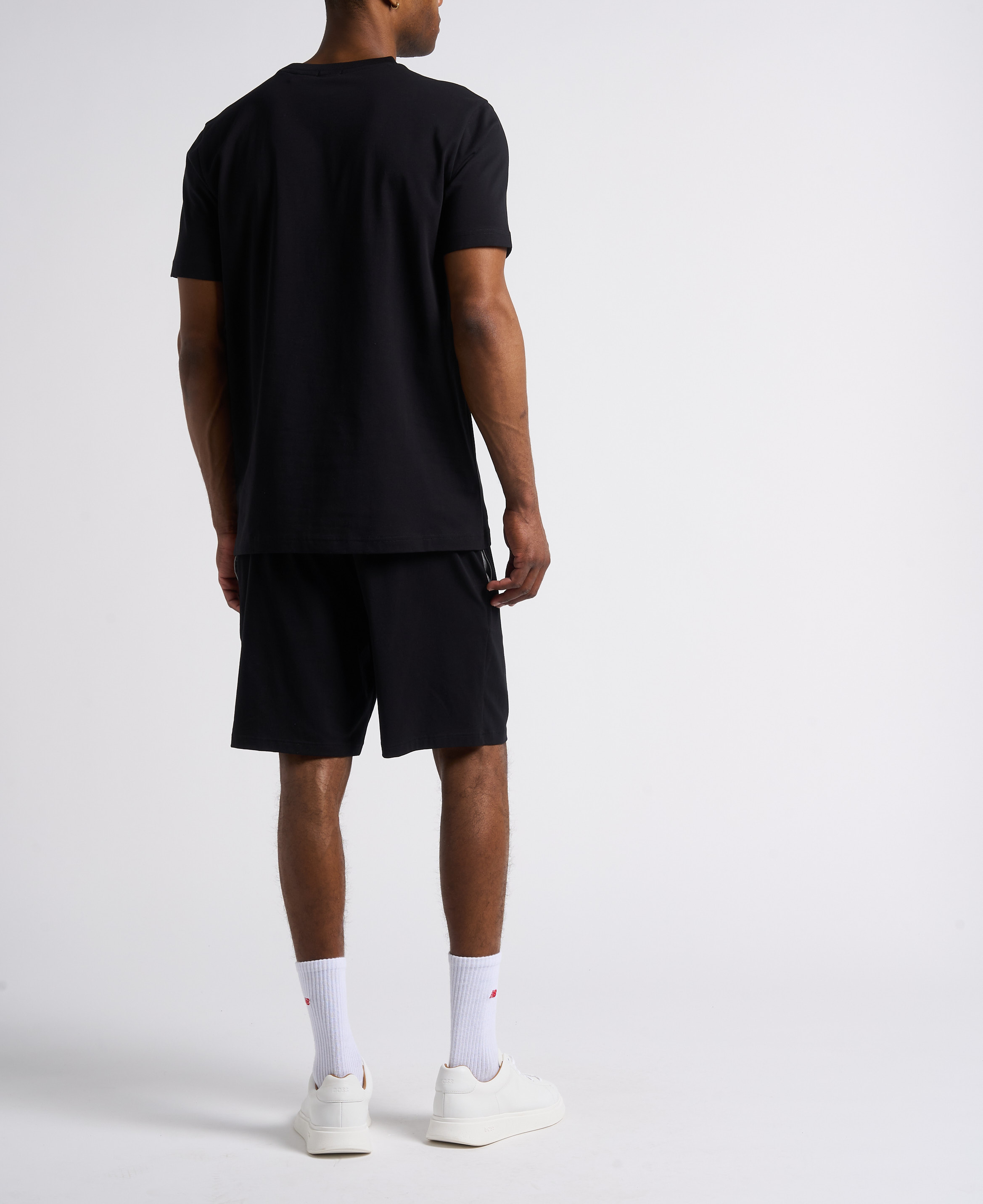 Cotton-blend pajama shorts BOSS Black