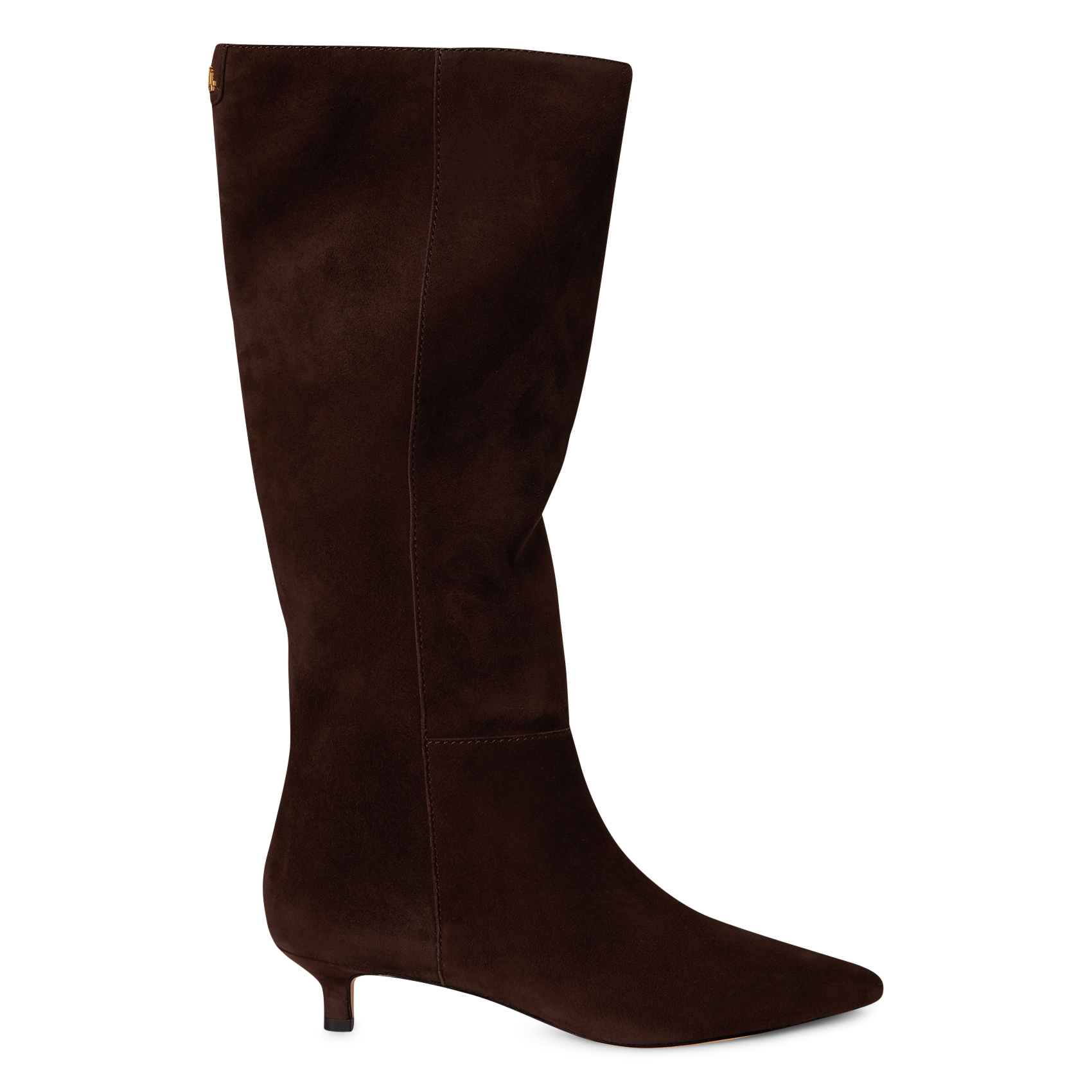 Bottes hautes en cuir velours LAUREN RALPH LAUREN Marron