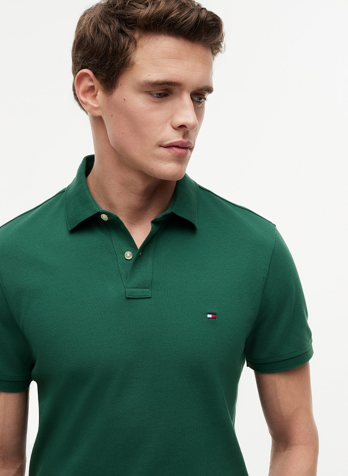 Polo regular-fit en coton biologique mélangé TOMMY HILFIGER Vert