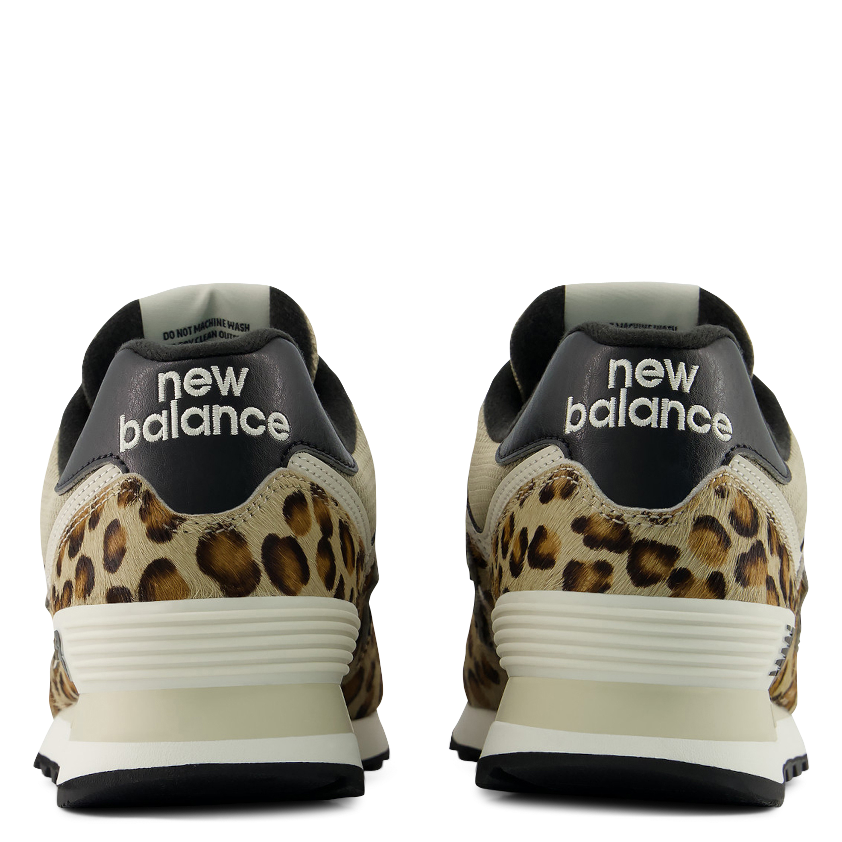 Baskets basses à lacets imprimé animal en cuir mélangé NEW BALANCE Beige