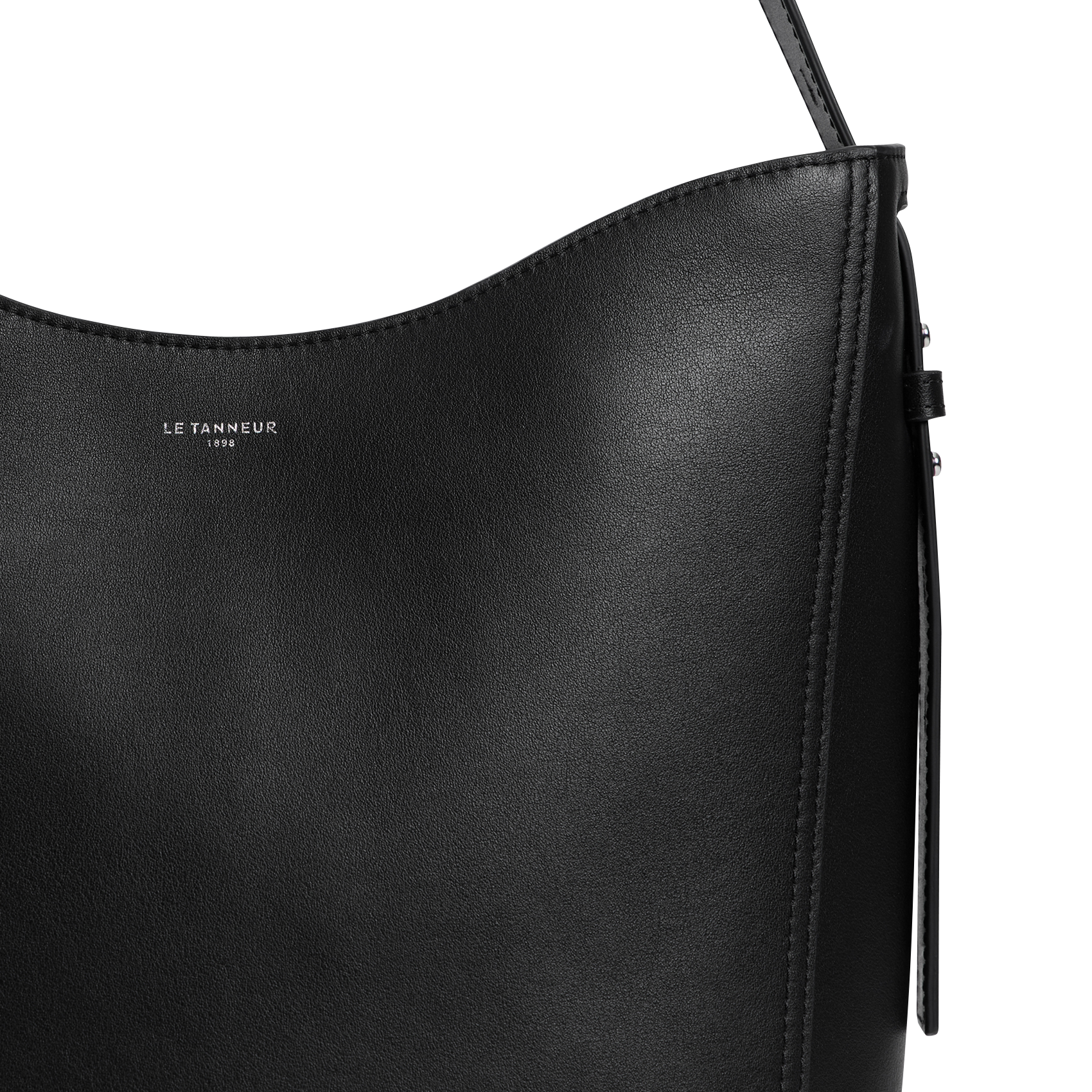 Leather hobo bag LE TANNEUR Black