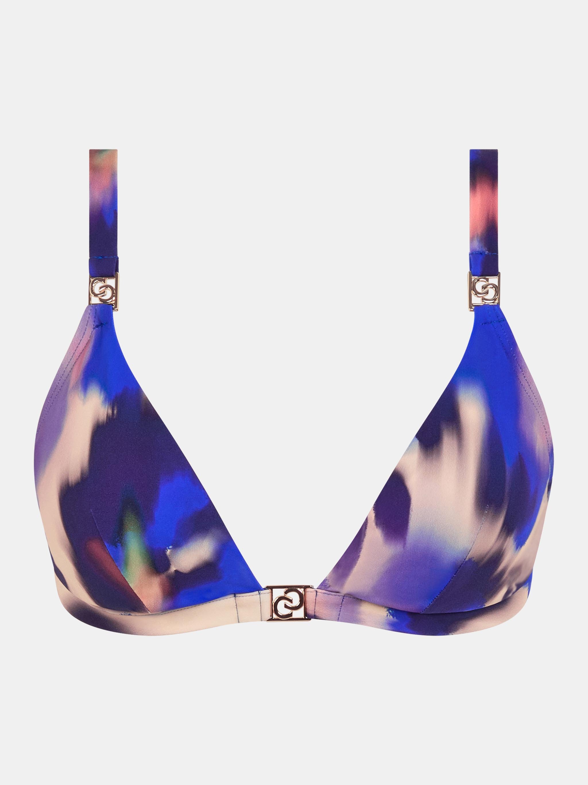 Triangle swimsuit top without underwire and with removable spacer cups | Blue CHANTELLE X Women
