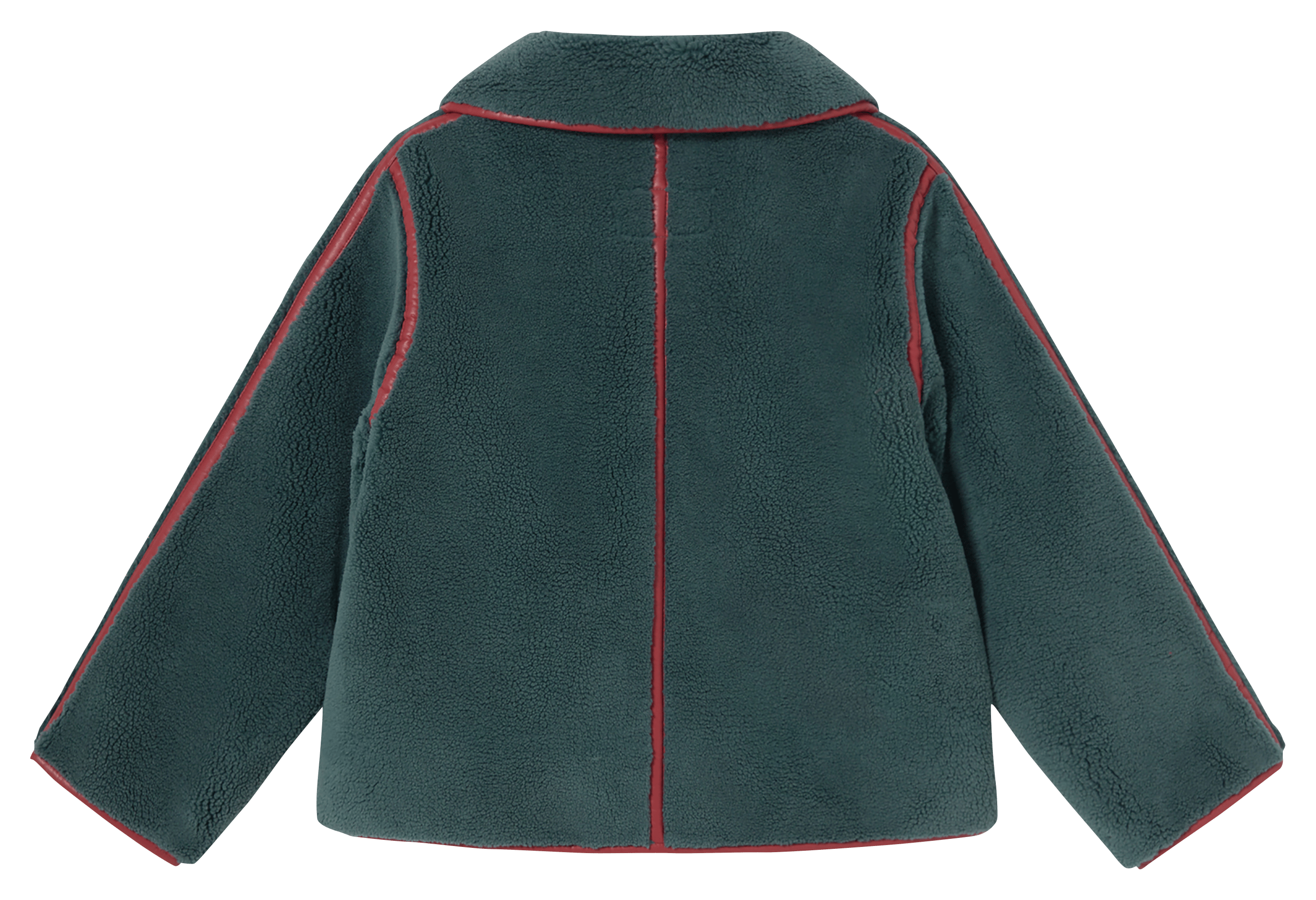 Veste droite col claudine effet cuir THE TINY BIG SISTER Bleu