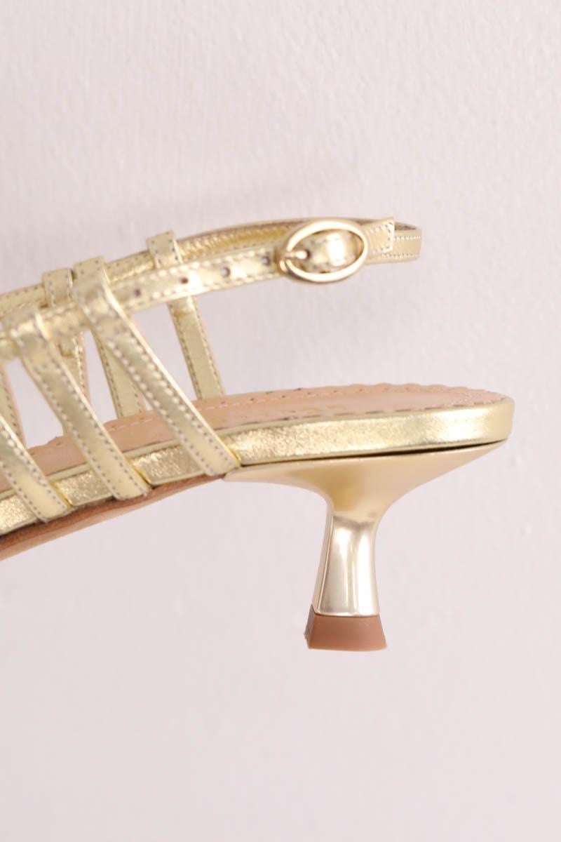 Faux leather sandals ROUJE - Seconde Main Golden