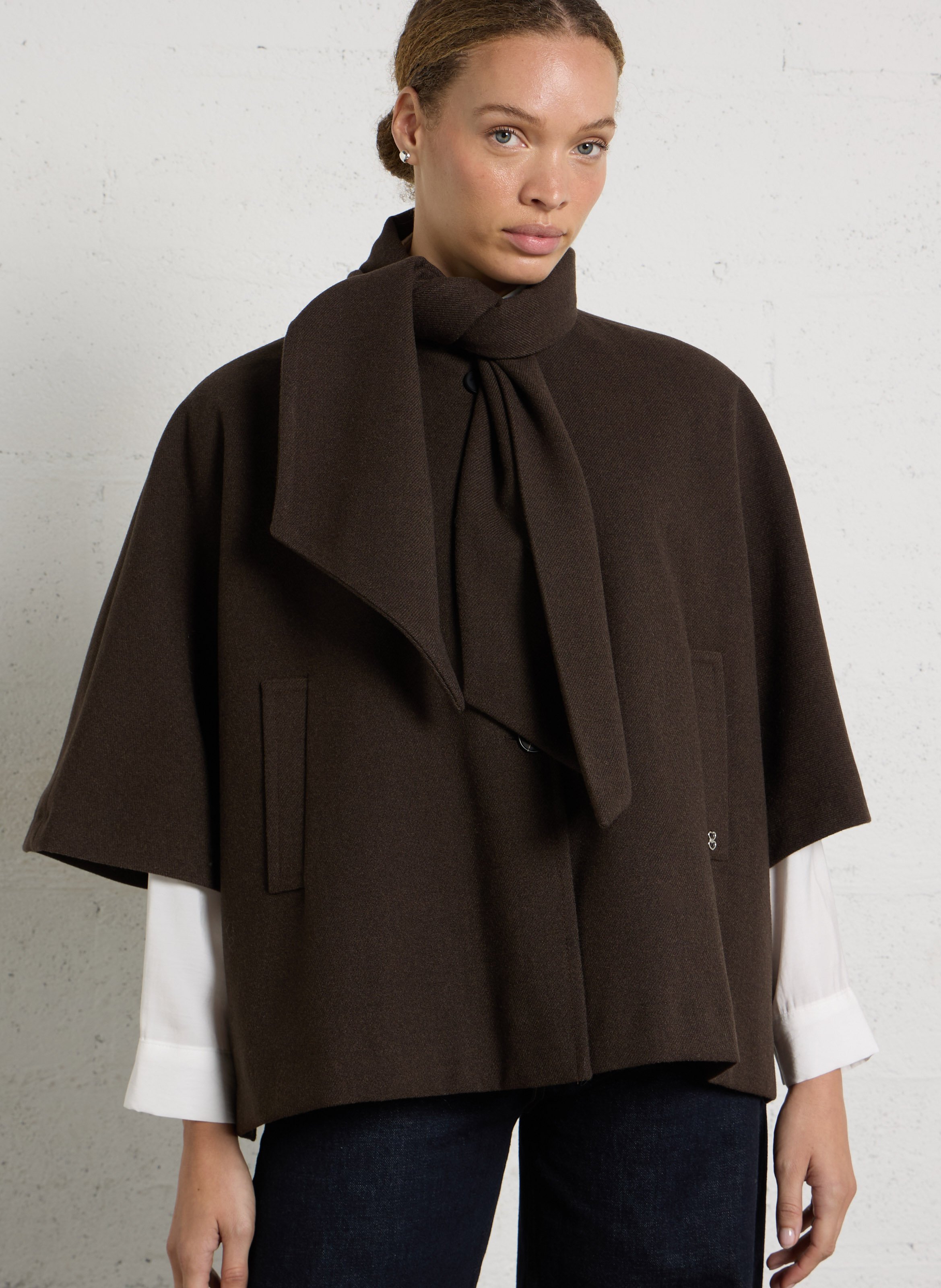 Manteau court ample uni PLEASE