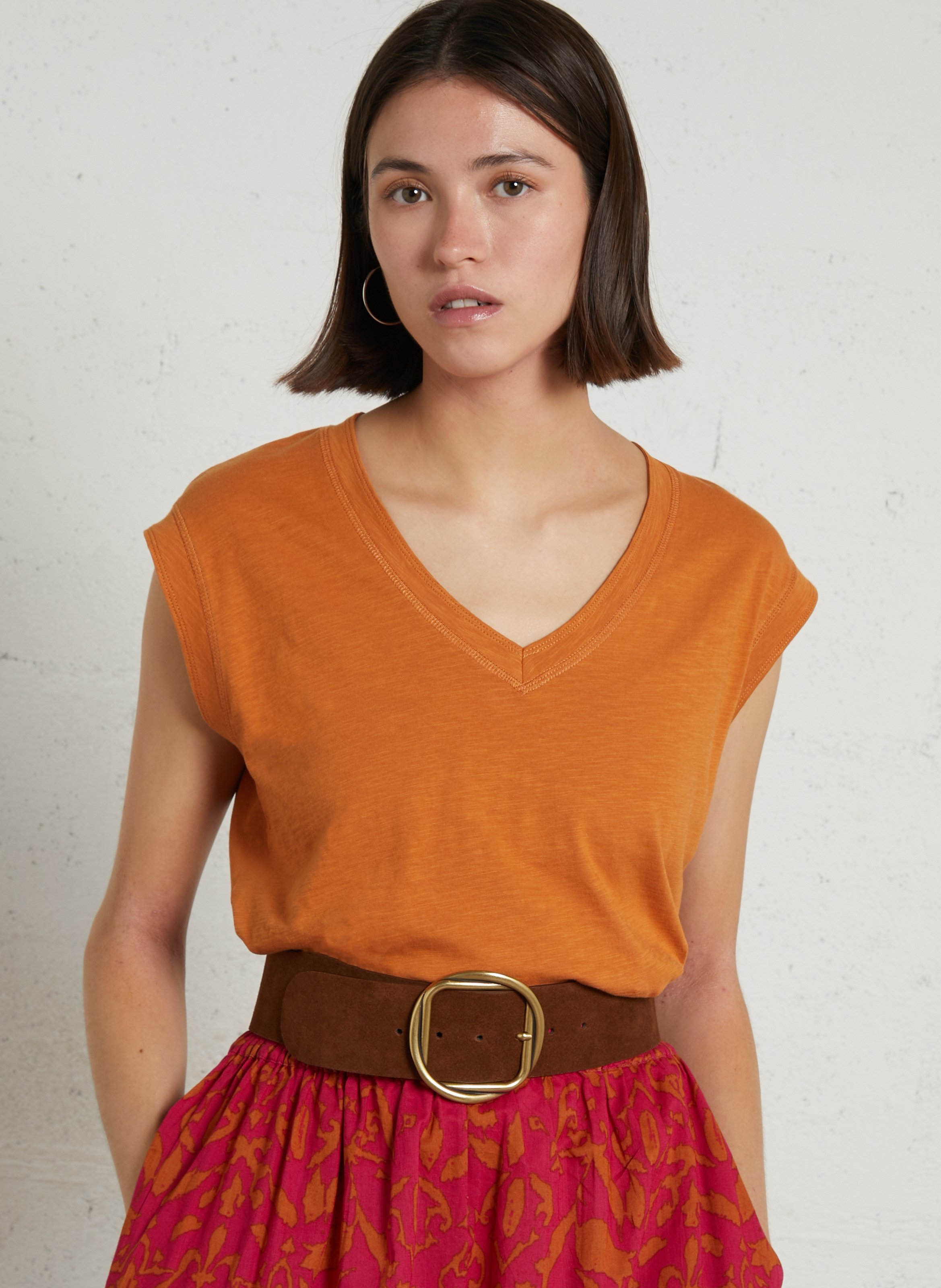 Heathered cotton tank top MAISON 123
