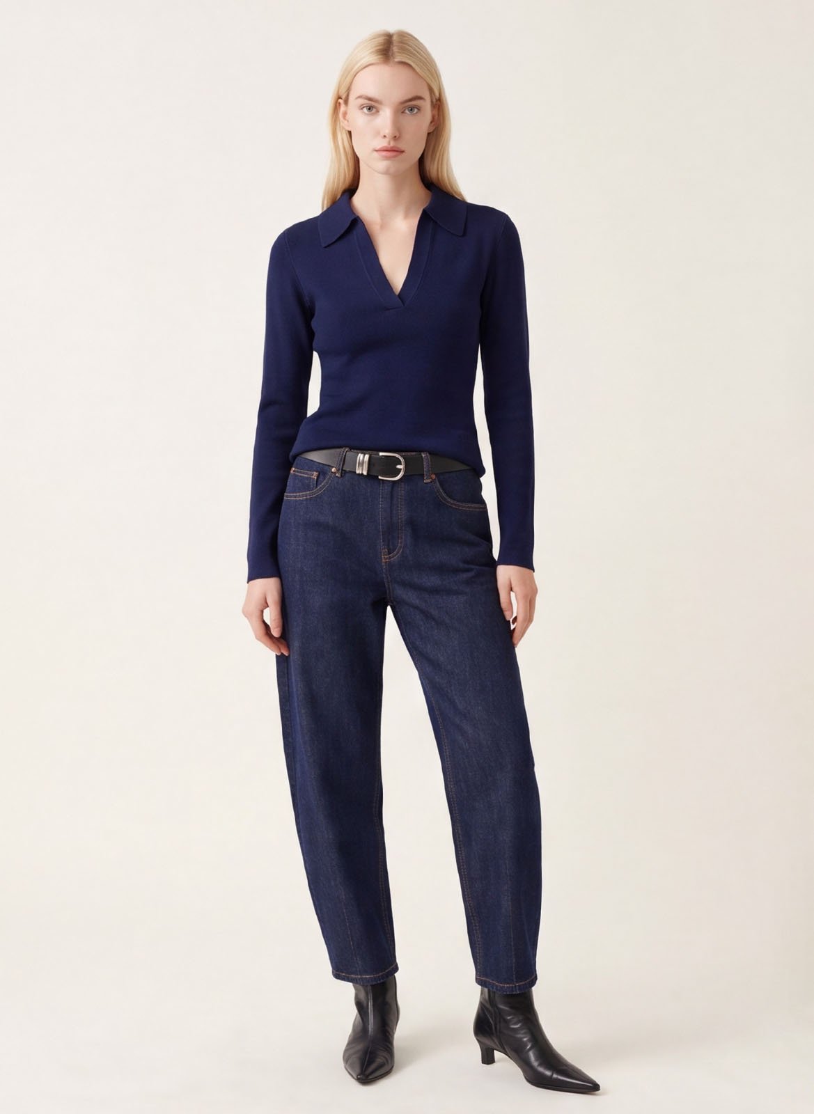 Sjaal van fantasietricot - Aly KOOKAI Blauw