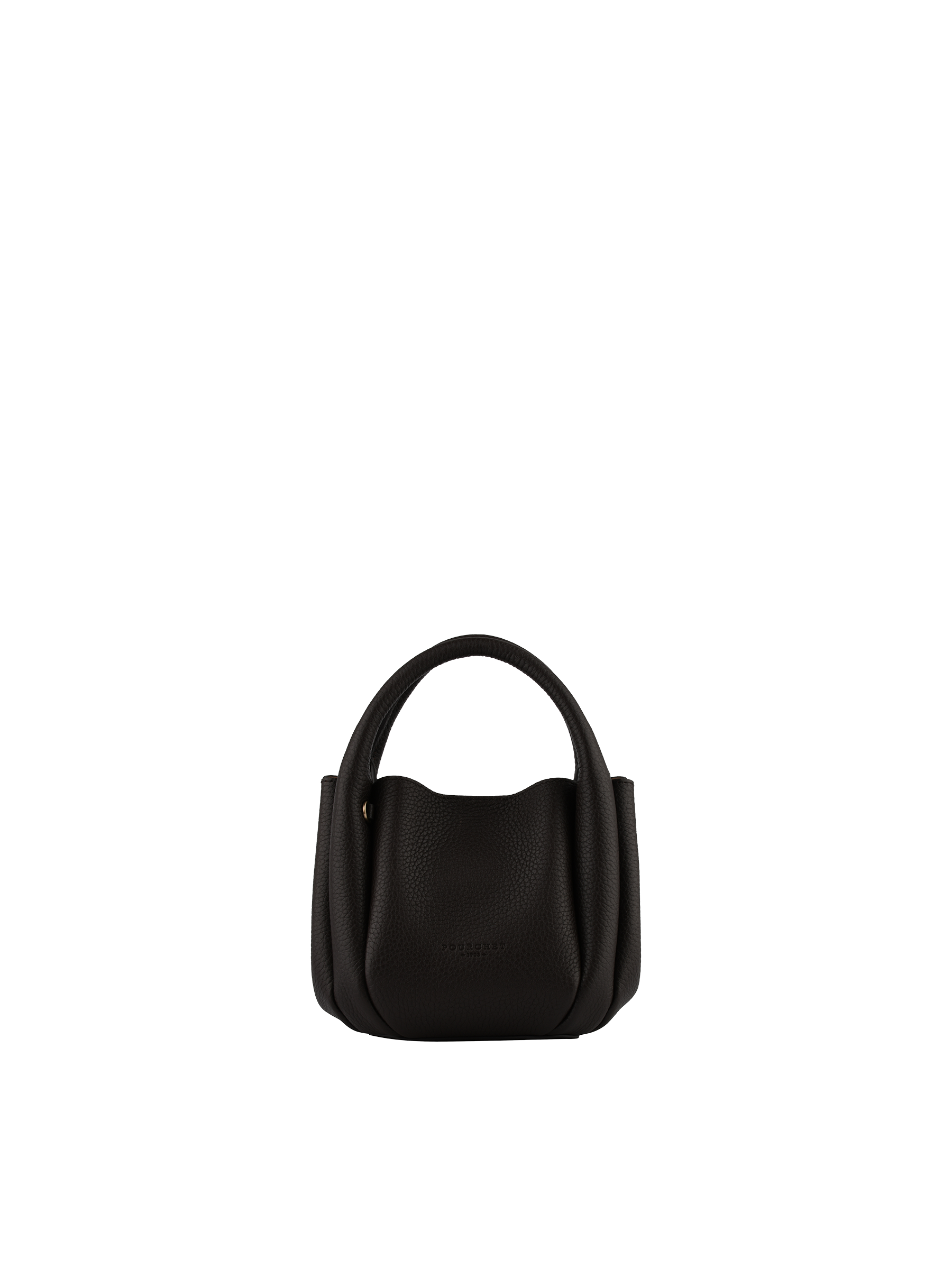 Calfskin leather handbag POURCHET