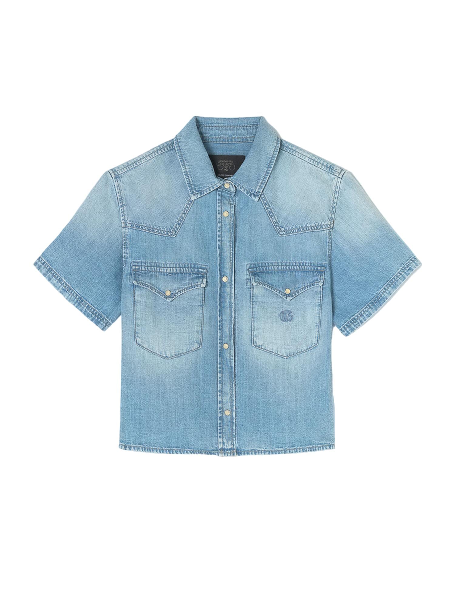Snap-button shirt LE TEMPS DES CERISES Blue