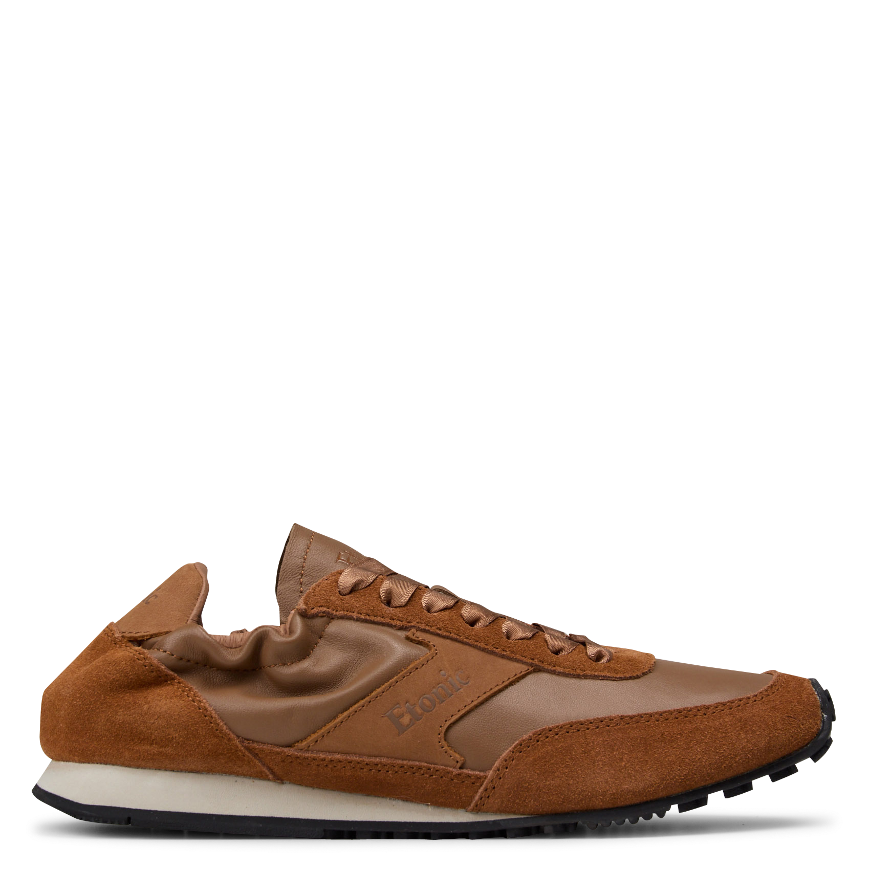 Low-top leather trainers ETONIC Brown