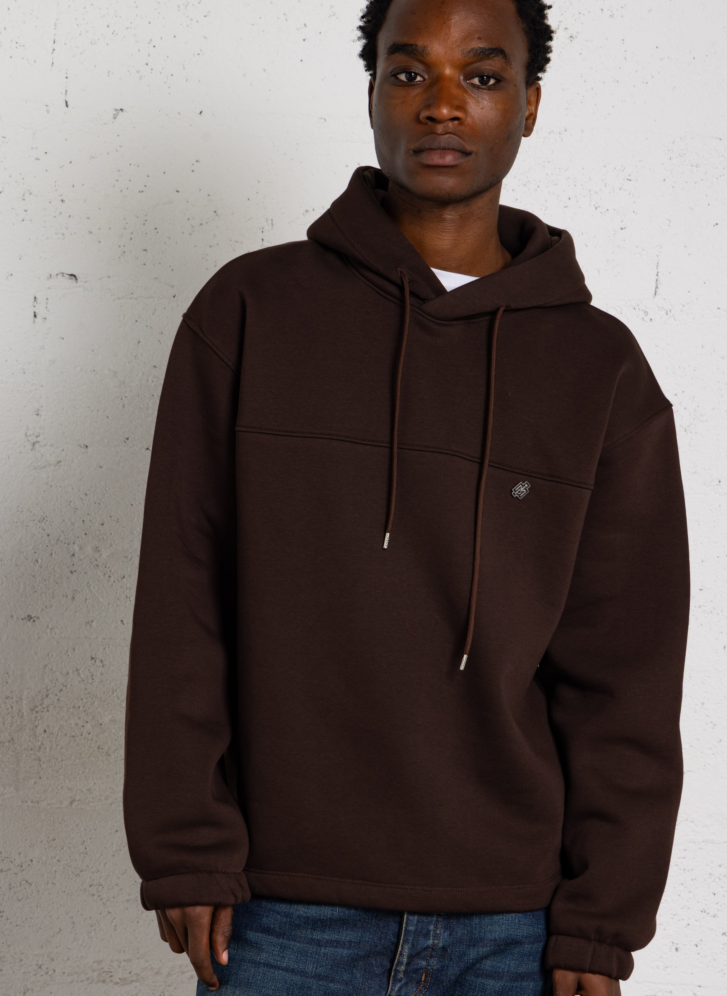 Sweat à capuche oversize en coton mélangé IMPERIAL Marron