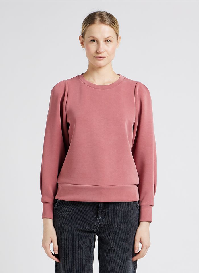 MAISON 123 Sweater met ronde hals  materiaalblend | Rood