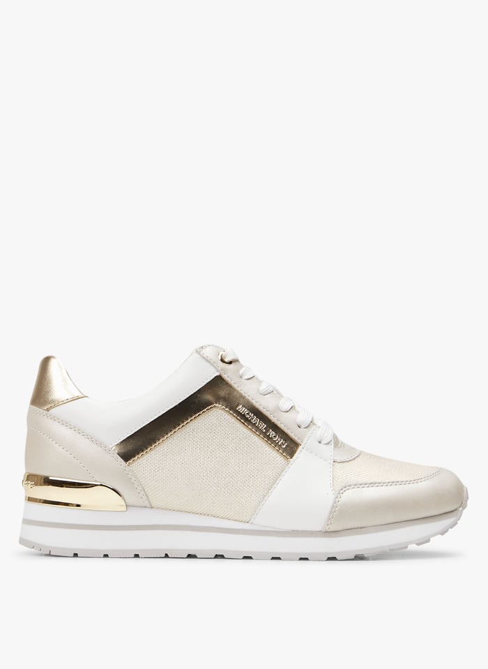 Beige Leather low top sneakers