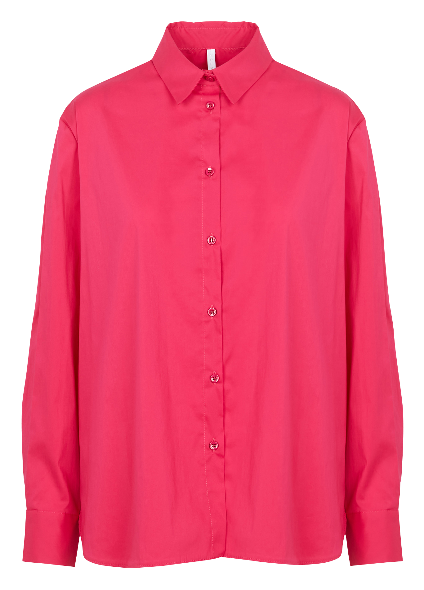 Chemise asymétrique col classique en coton mélangé IMPERIAL Rose