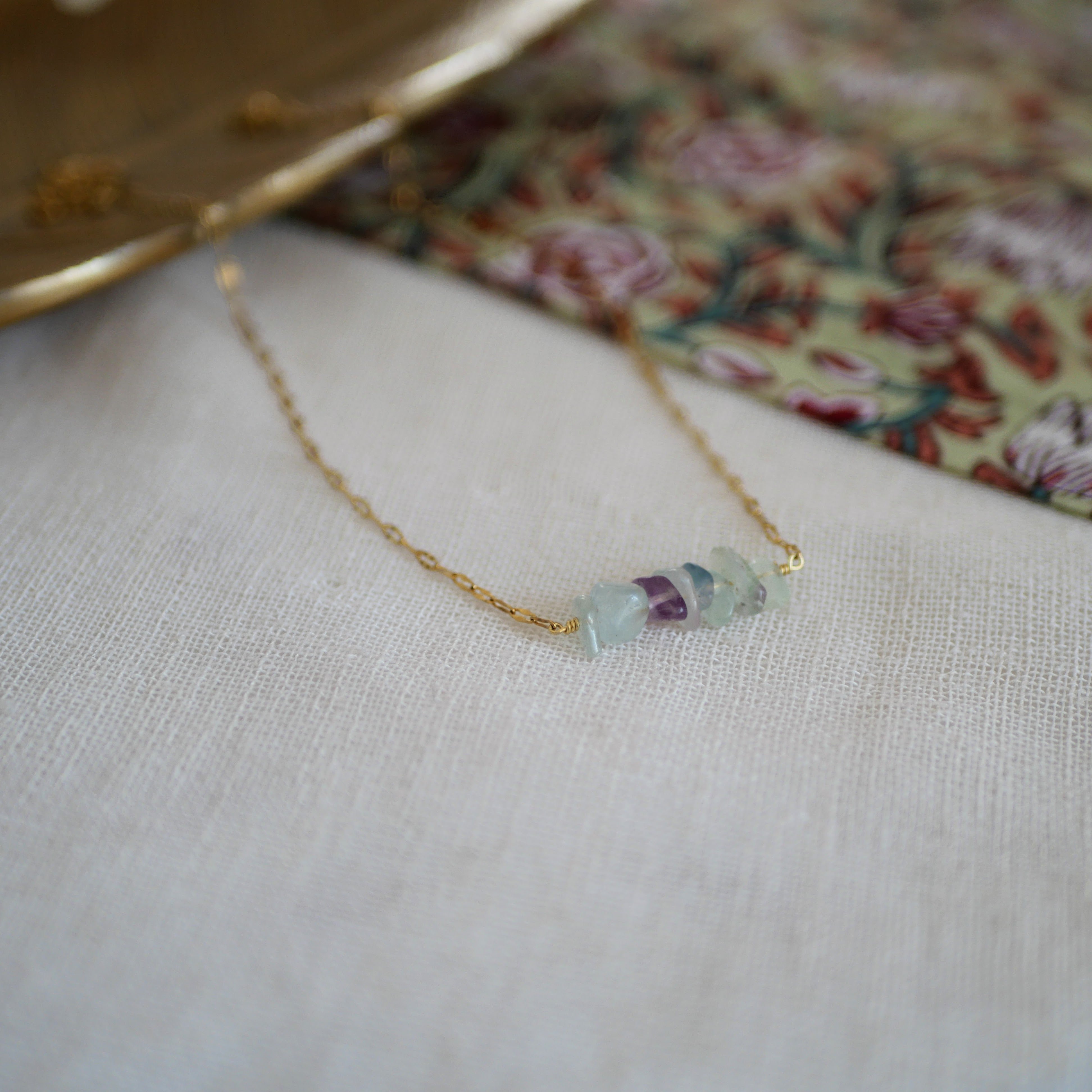 Fluorite necklace GINANDGER Green