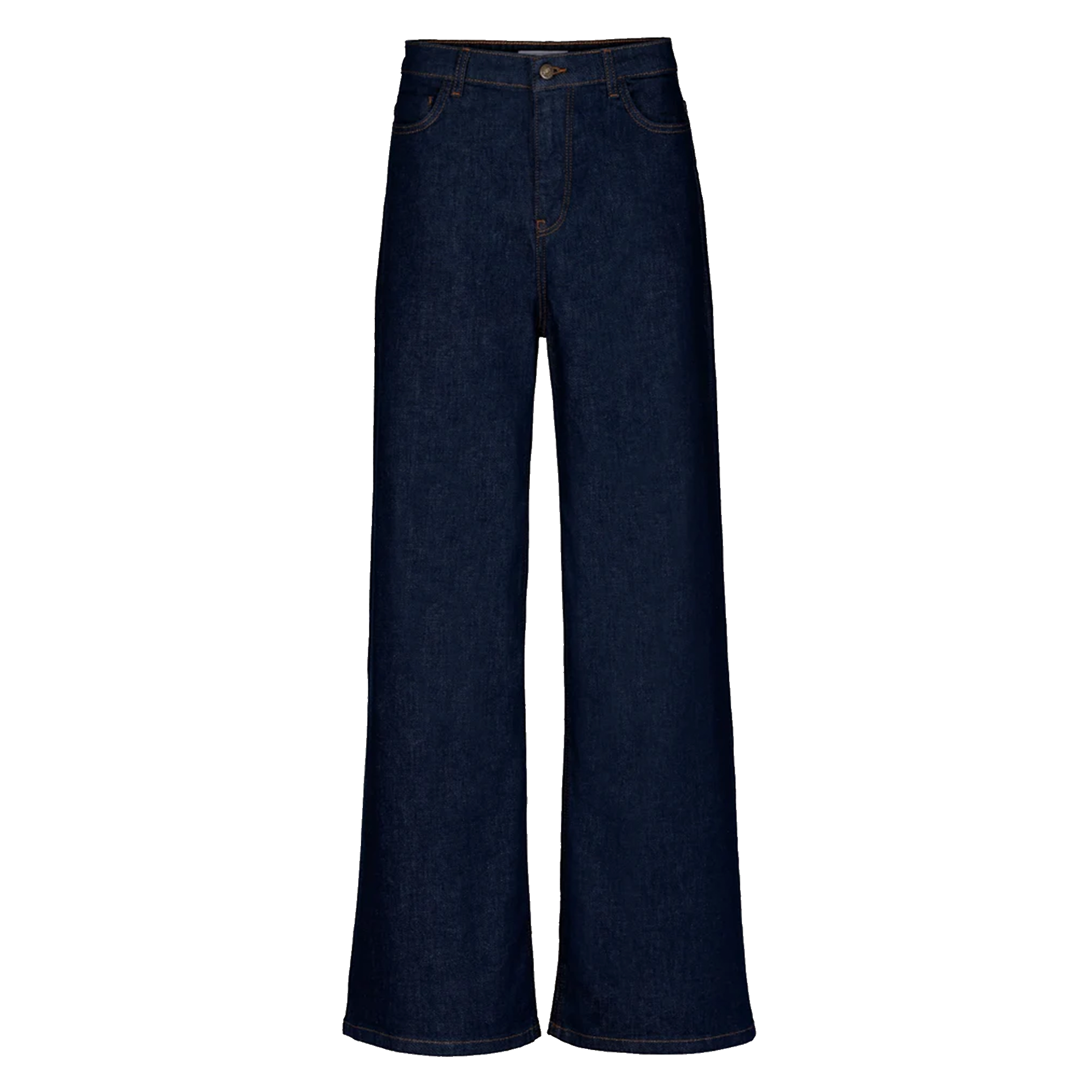 Jean ample taille haute en coton mélangé BY BAR Bleu