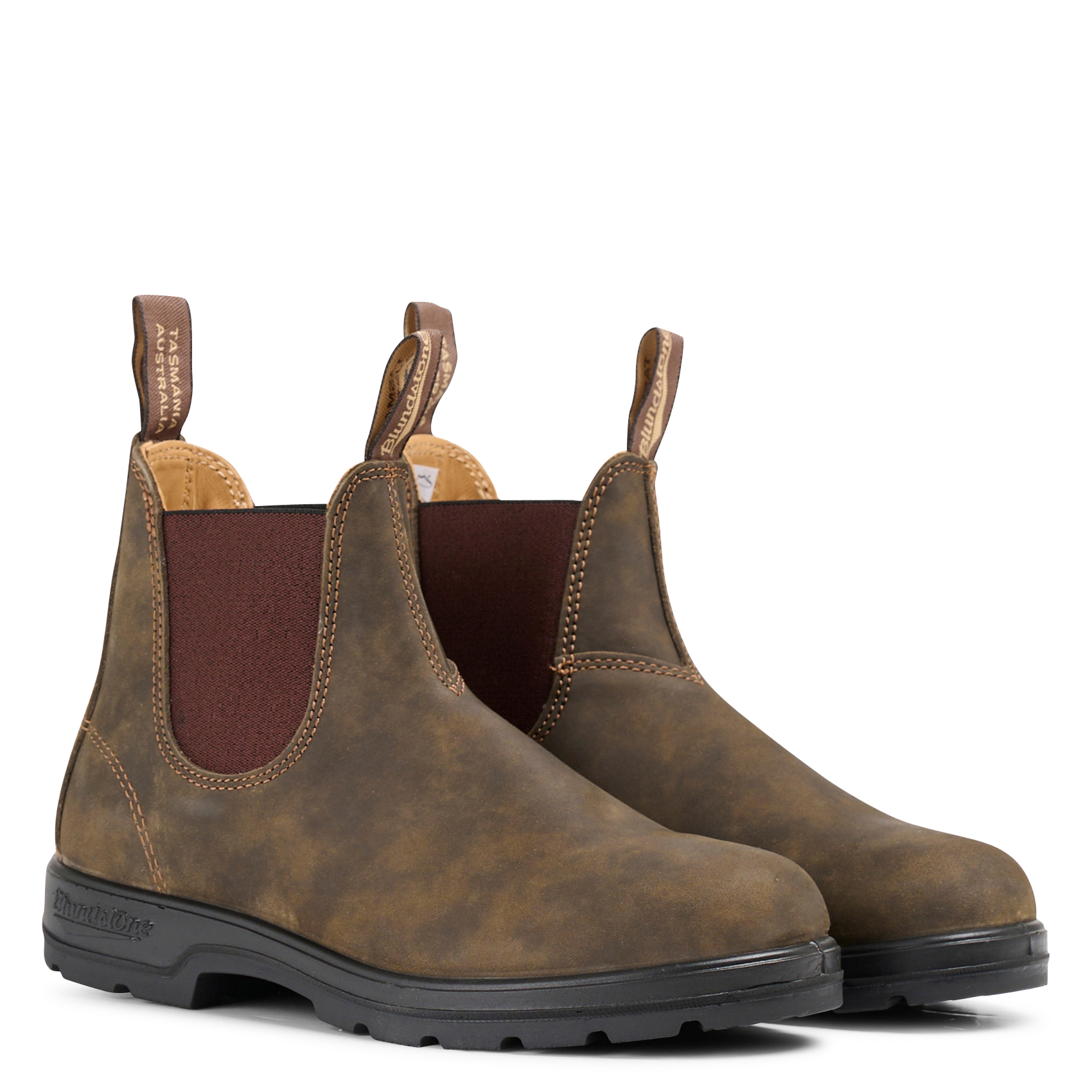 Mixed leather ankle boots BLUNDSTONE Brown