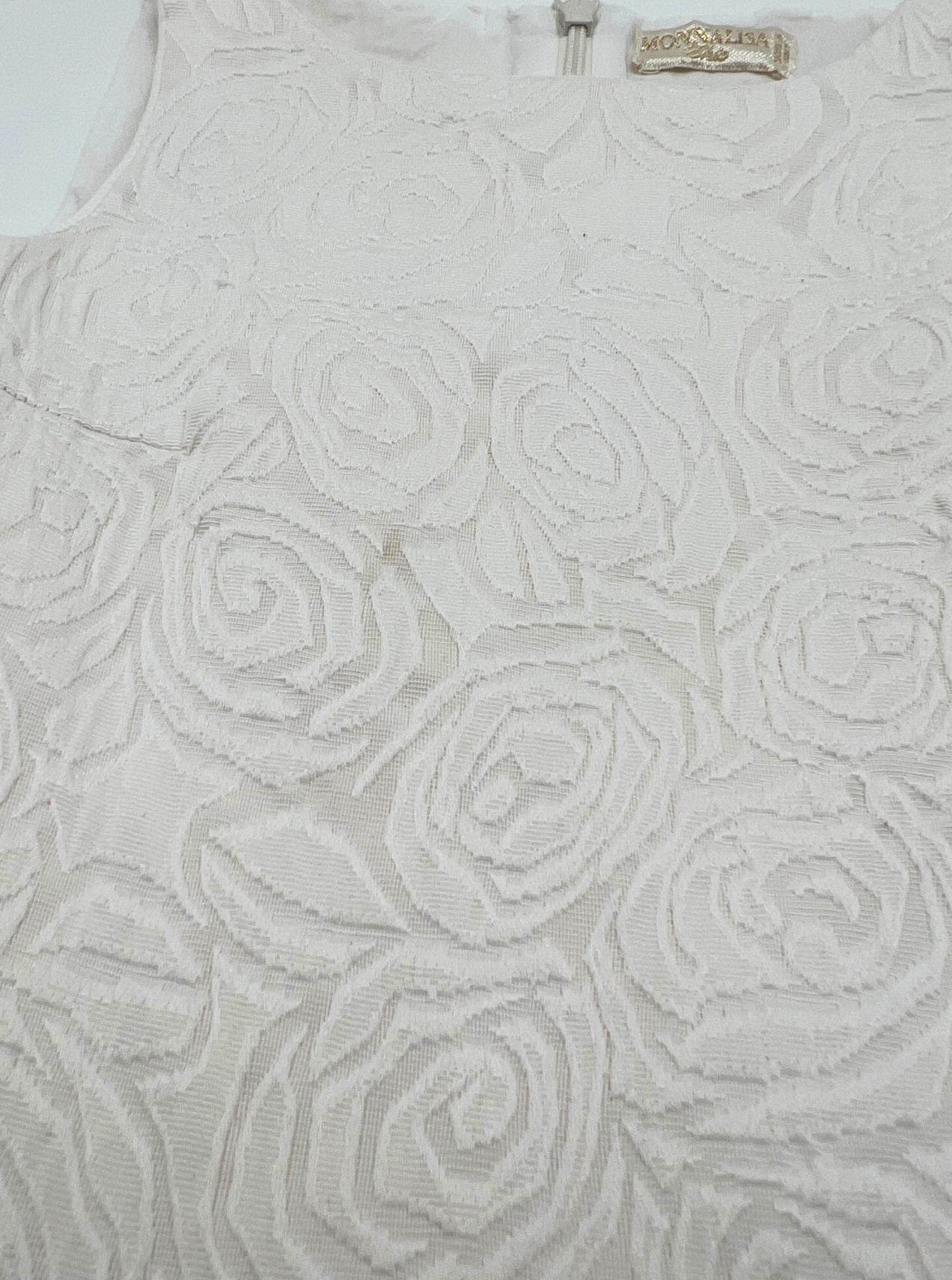 White child's dress - 8 years MONNALISA - Seconde main White