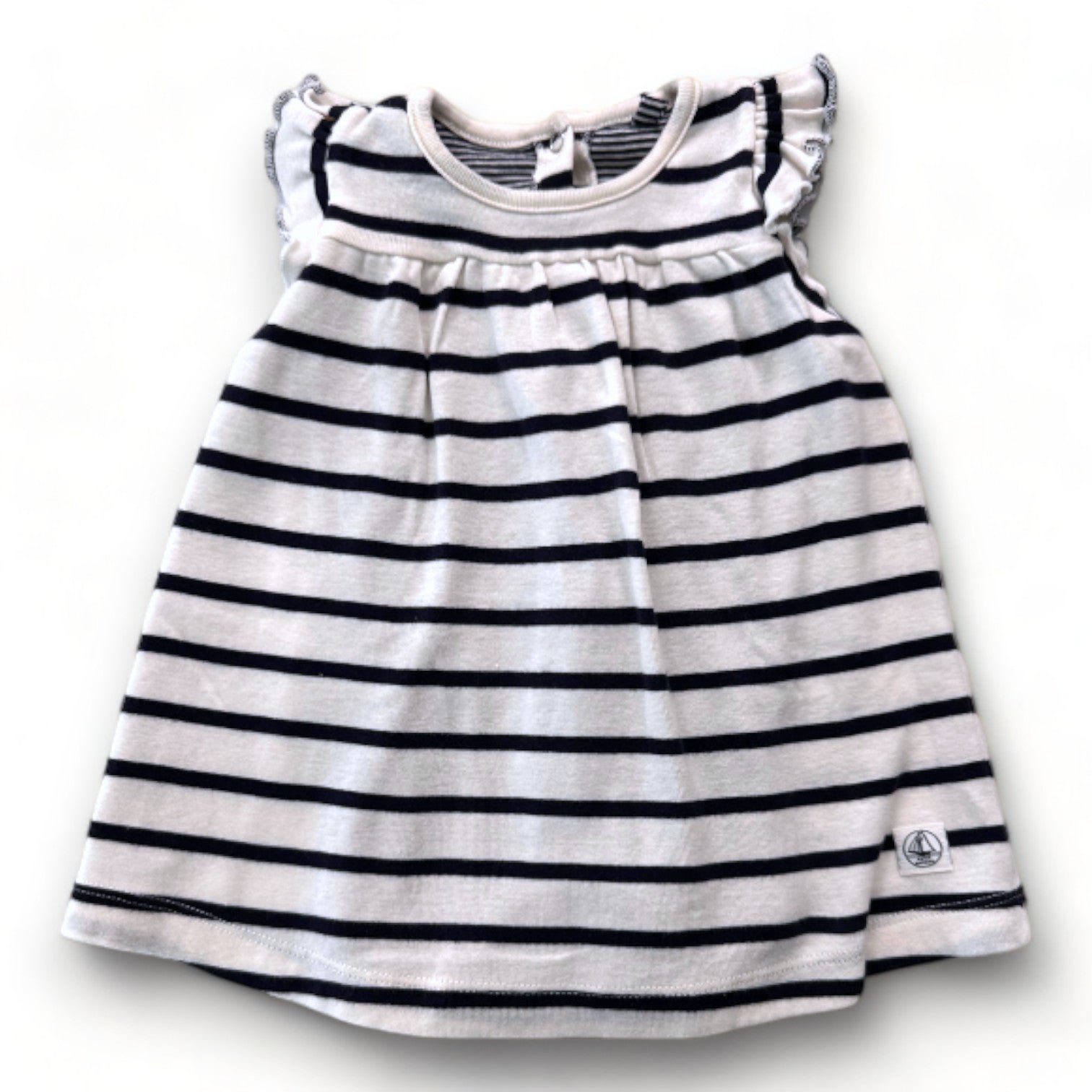 White baby dress - 6 months PETIT BATEAU - Seconde Main White