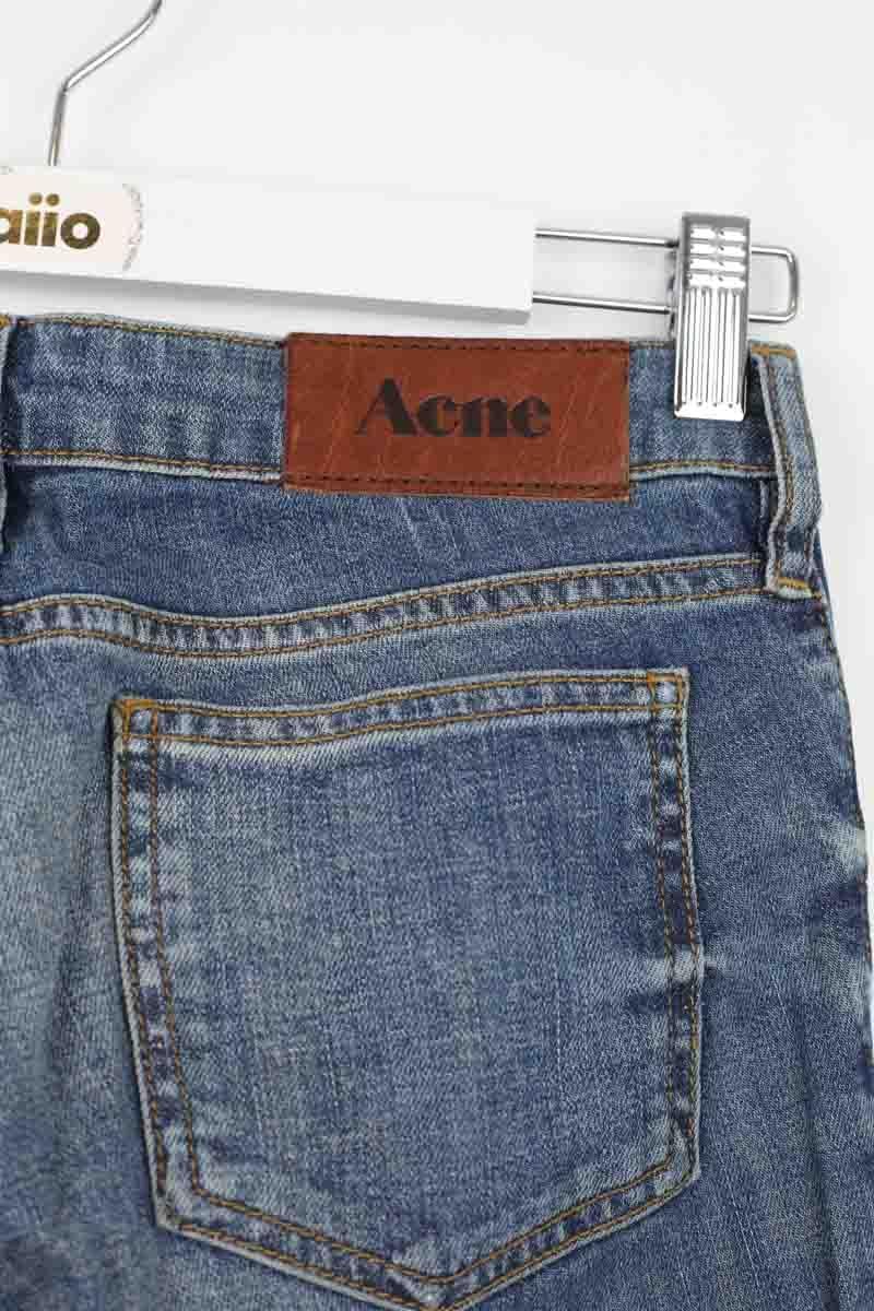 Cotton straight jeans ACNE STUDIOS - Seconde Main Blue