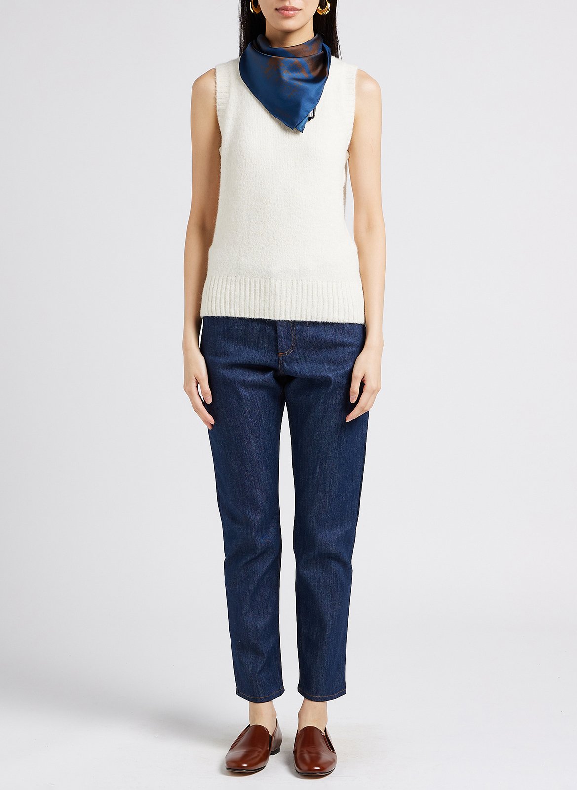 Pull col rond en maille douce SOEUR Beige