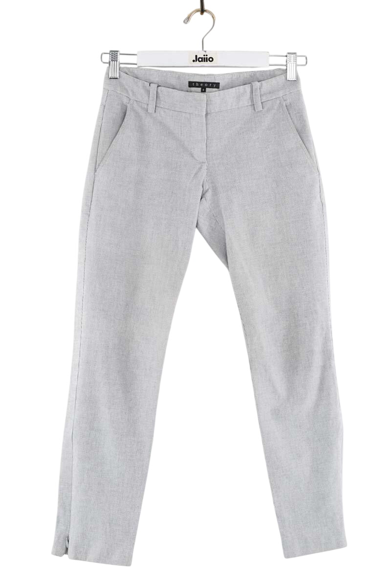 Slim cotton trousers THEORY - Seconde Main Grey