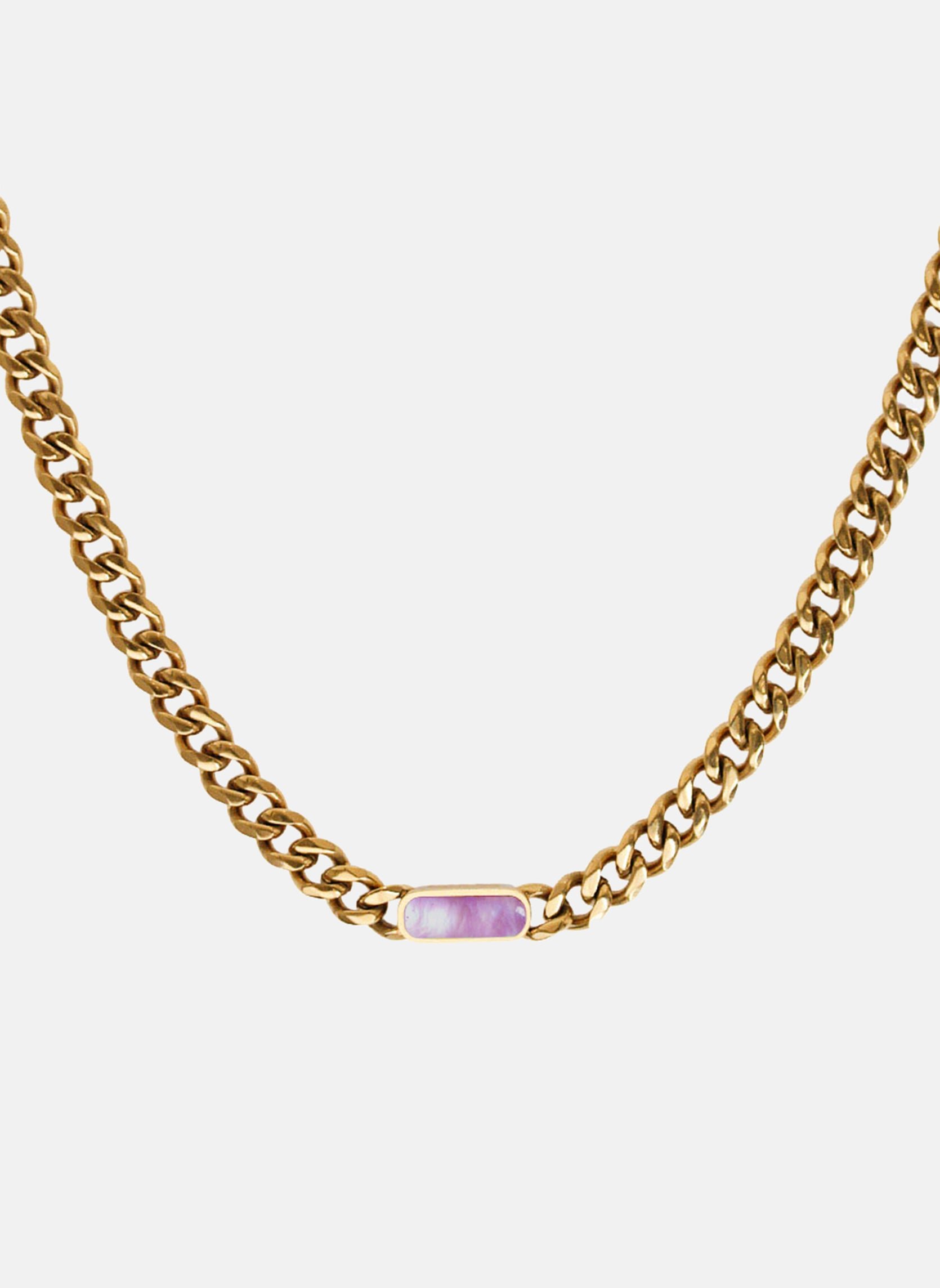 Columba chain necklace AEC Paris Purple