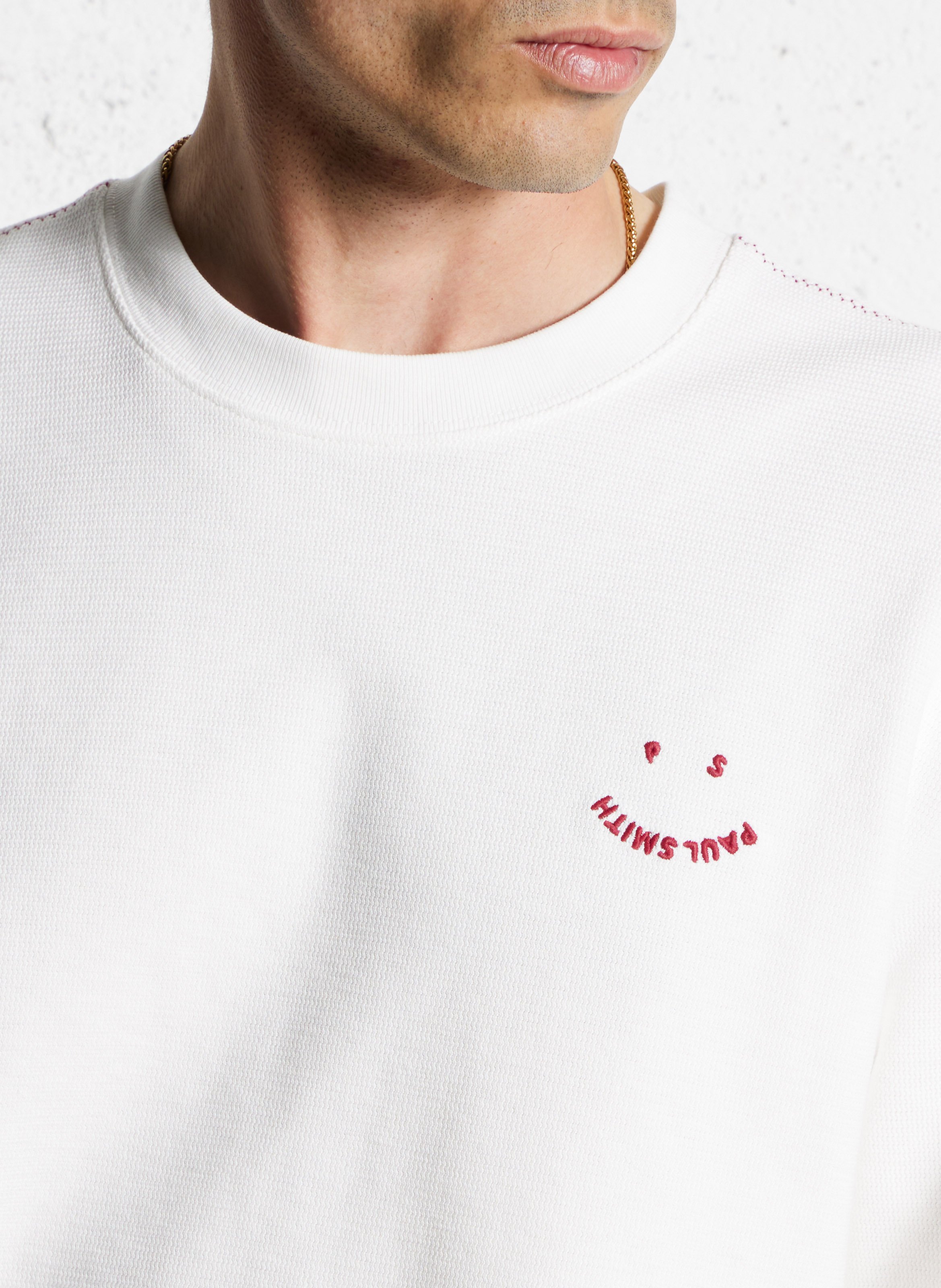 Oversized cotton blend sweatshirt PAUL SMITH White