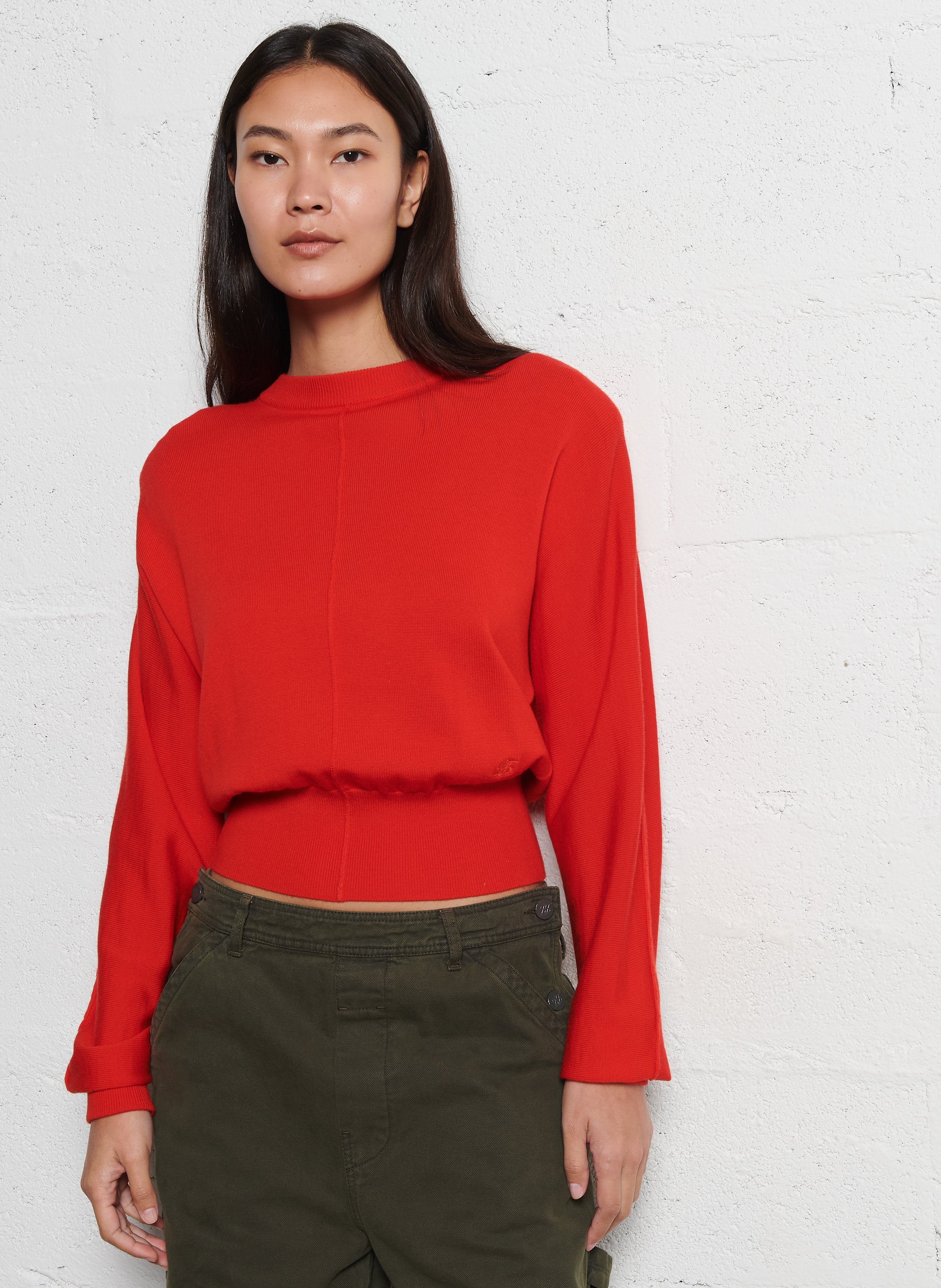 Woleg - Oversize-Wollpullover mit Rundhalsausschnitt LAURENCE BRAS Rot